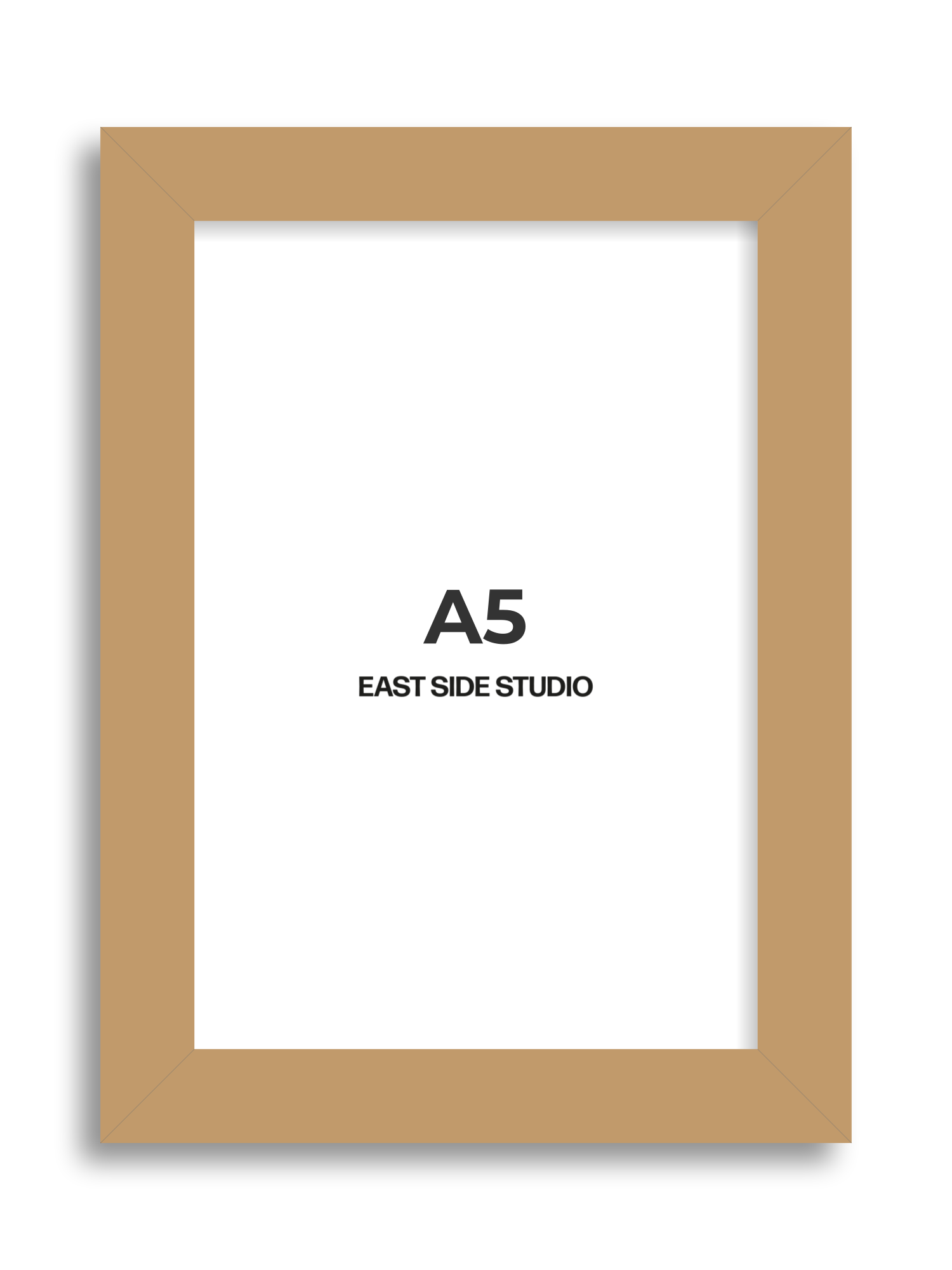 Antique Walnut & Gold A5 picture frame