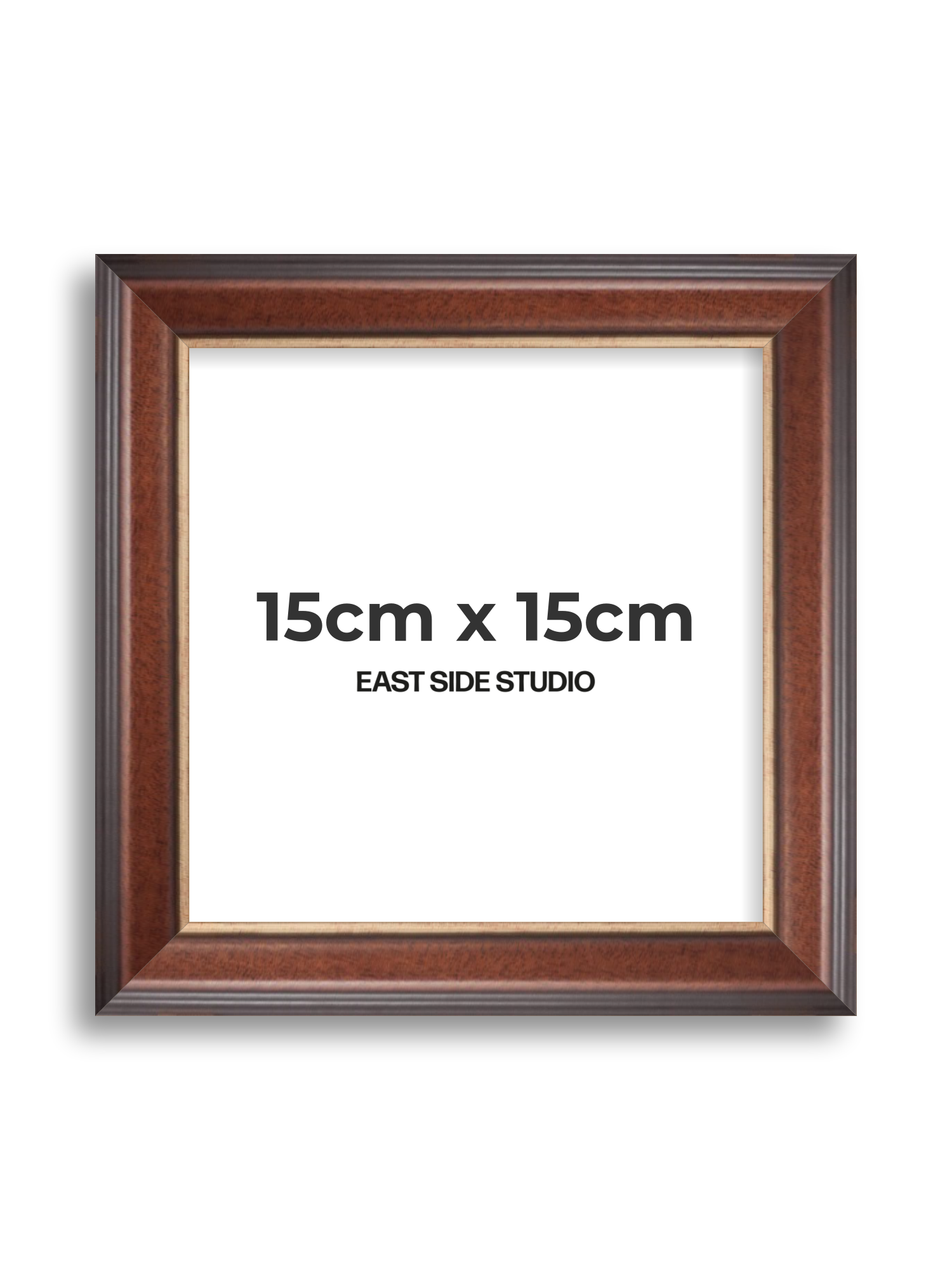 Antique Walnut & Gold 15cm x 15cm picture frame