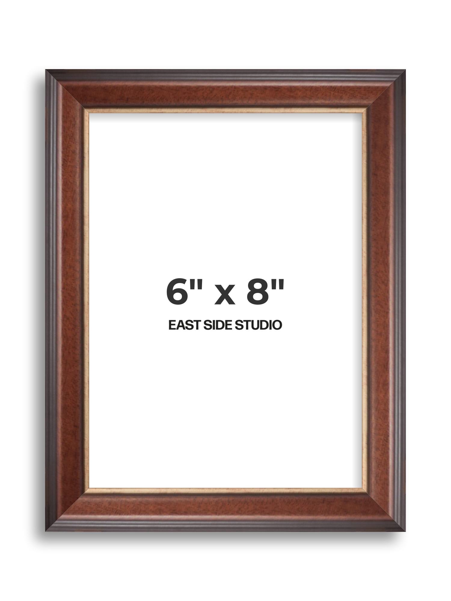 Antique Walnut & Gold 6" x 8" picture frame