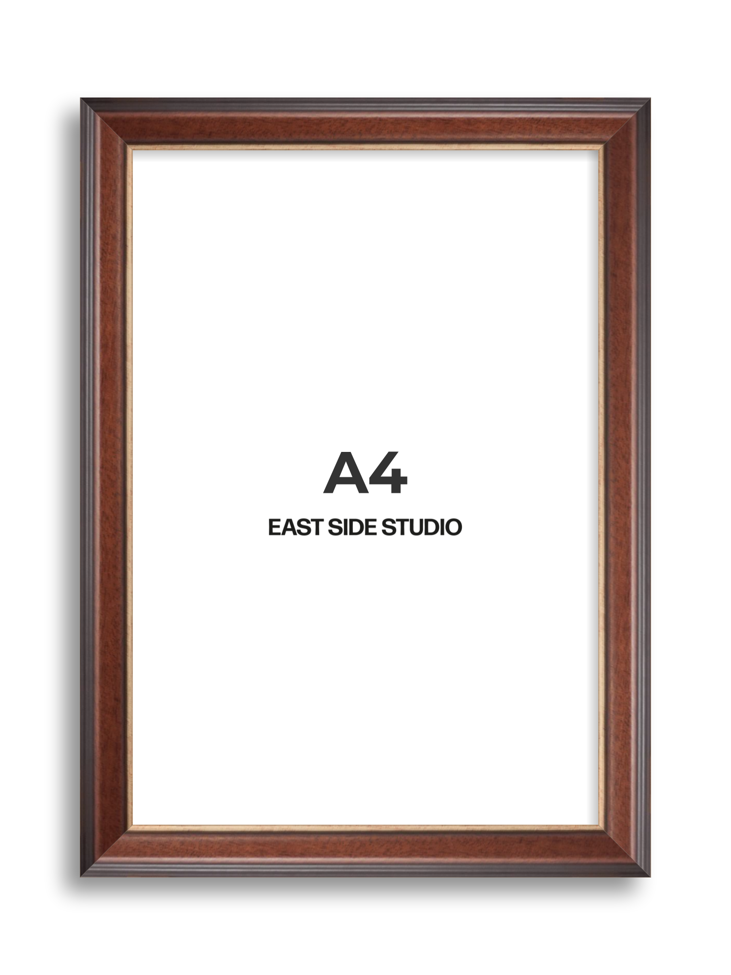 Antique Walnut & Gold A4 picture frame