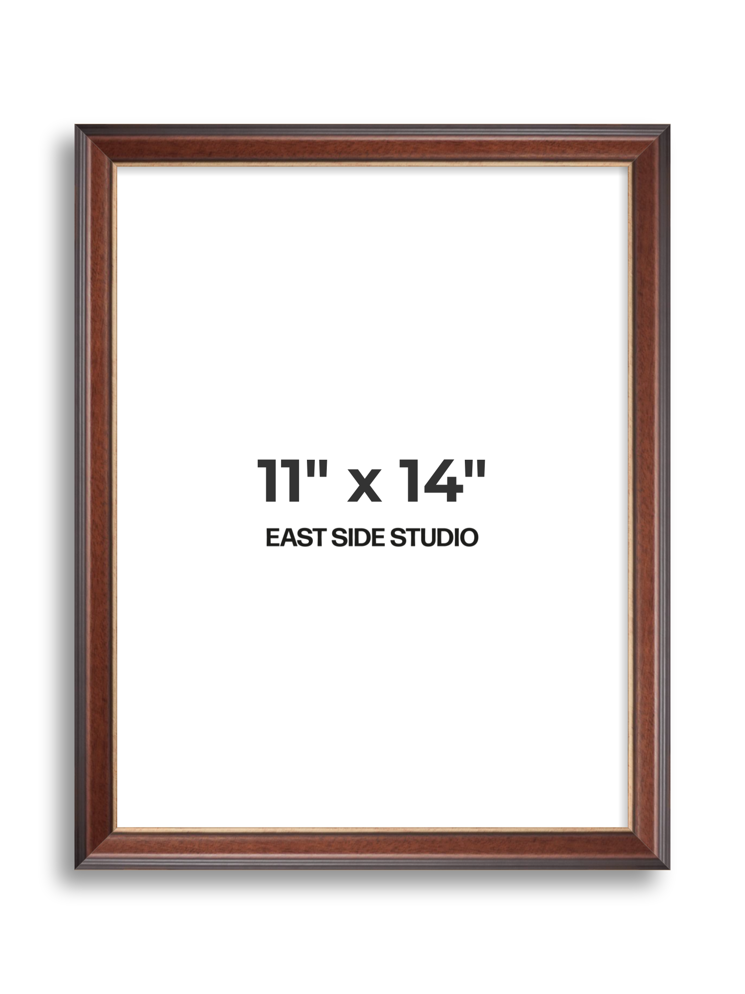 Antique Walnut & Gold 11" x 14" picture frame
