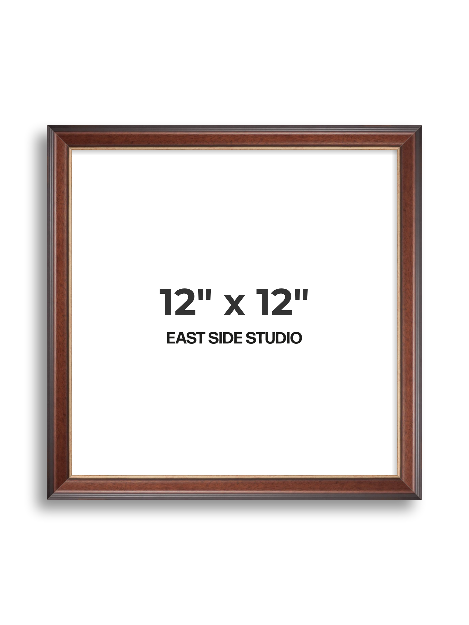 Antique Walnut & Gold 12" x 12" picture frame
