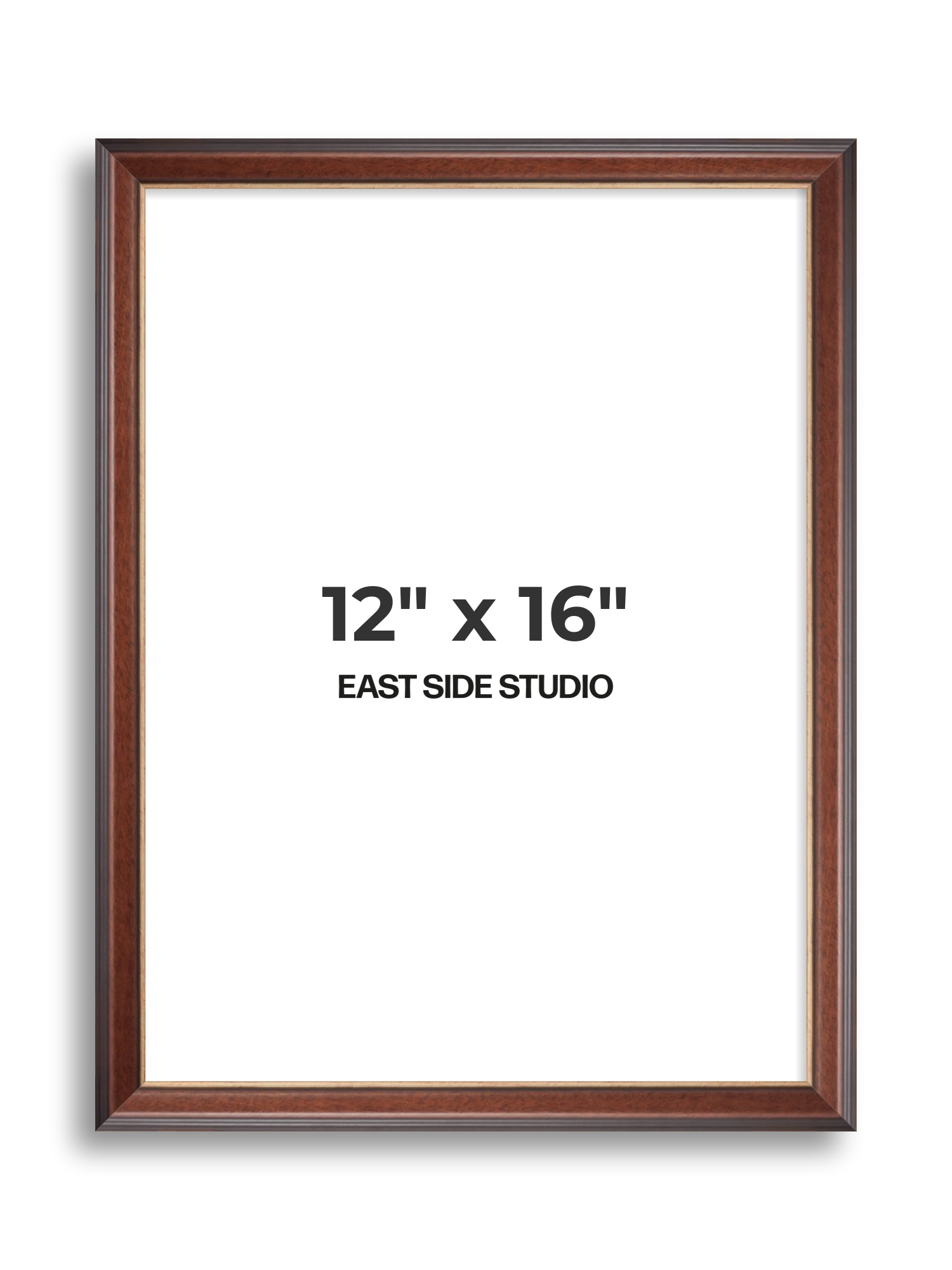 Antique Walnut & Gold 12" x 16" picture frame