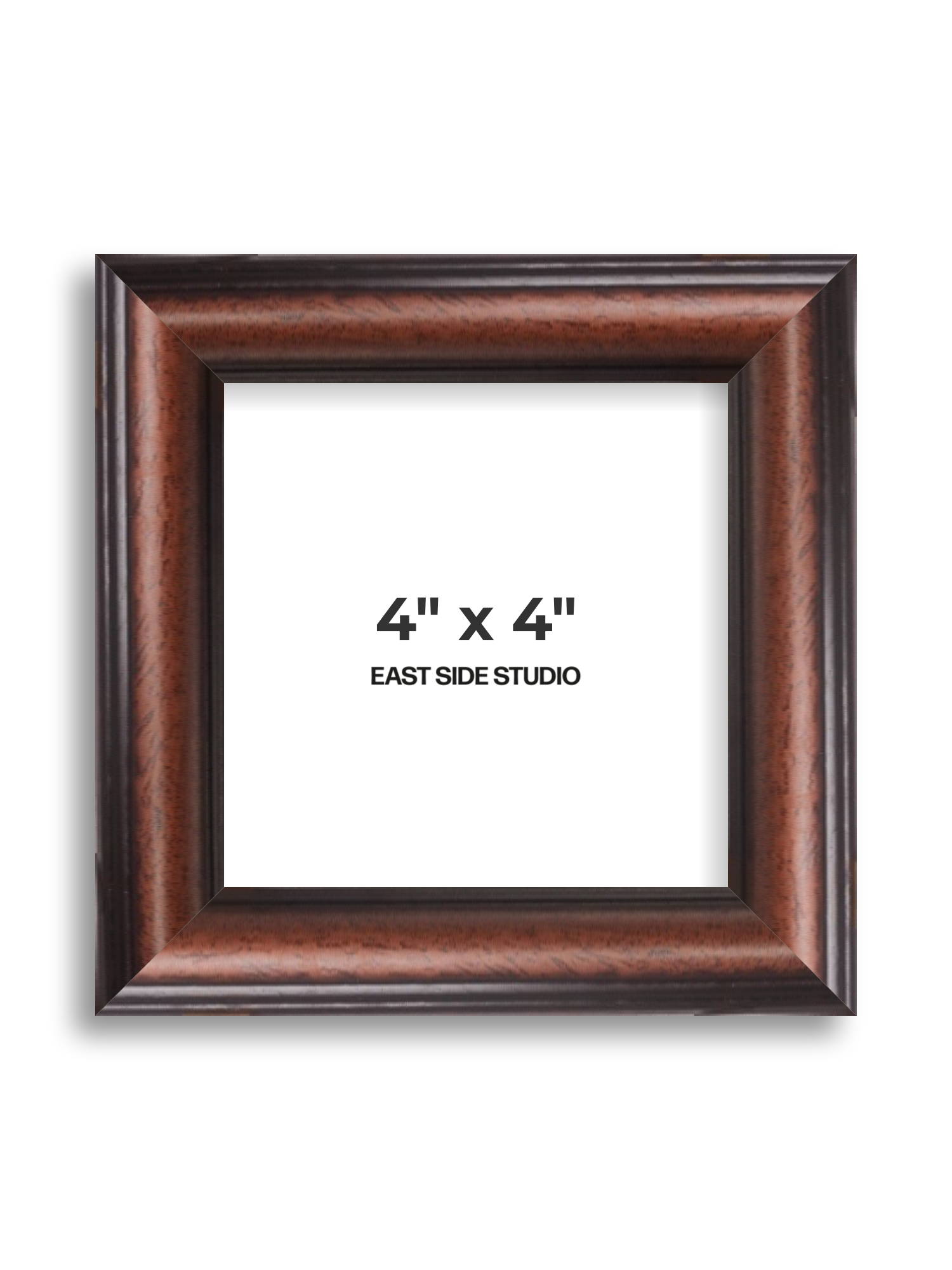 Dark Antique Walnut 4" x 4" picture frame