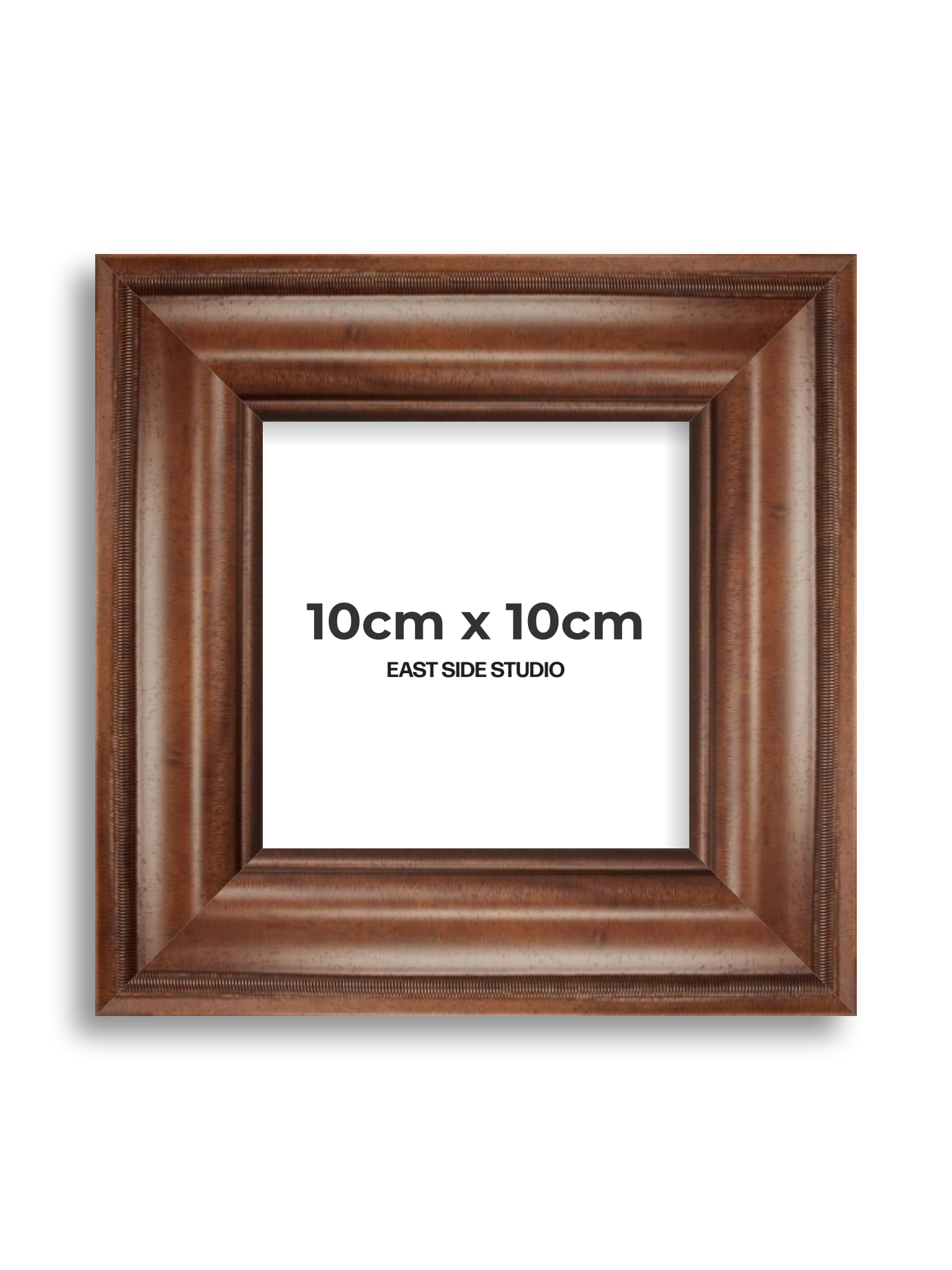 Wide Antique Walnut 10cm x 10cm picture frame