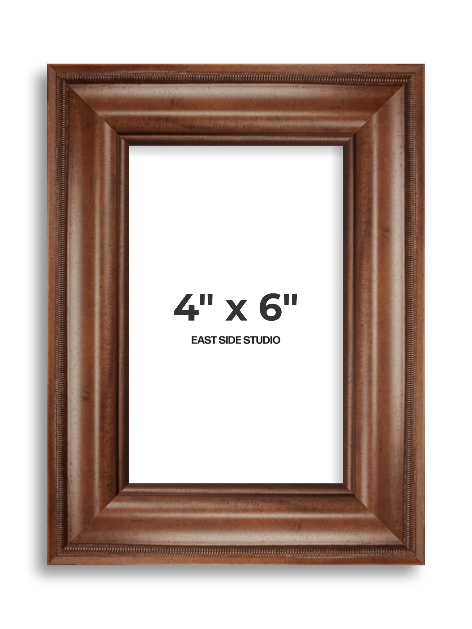 Wide Antique Walnut 4" x 6" picture frame