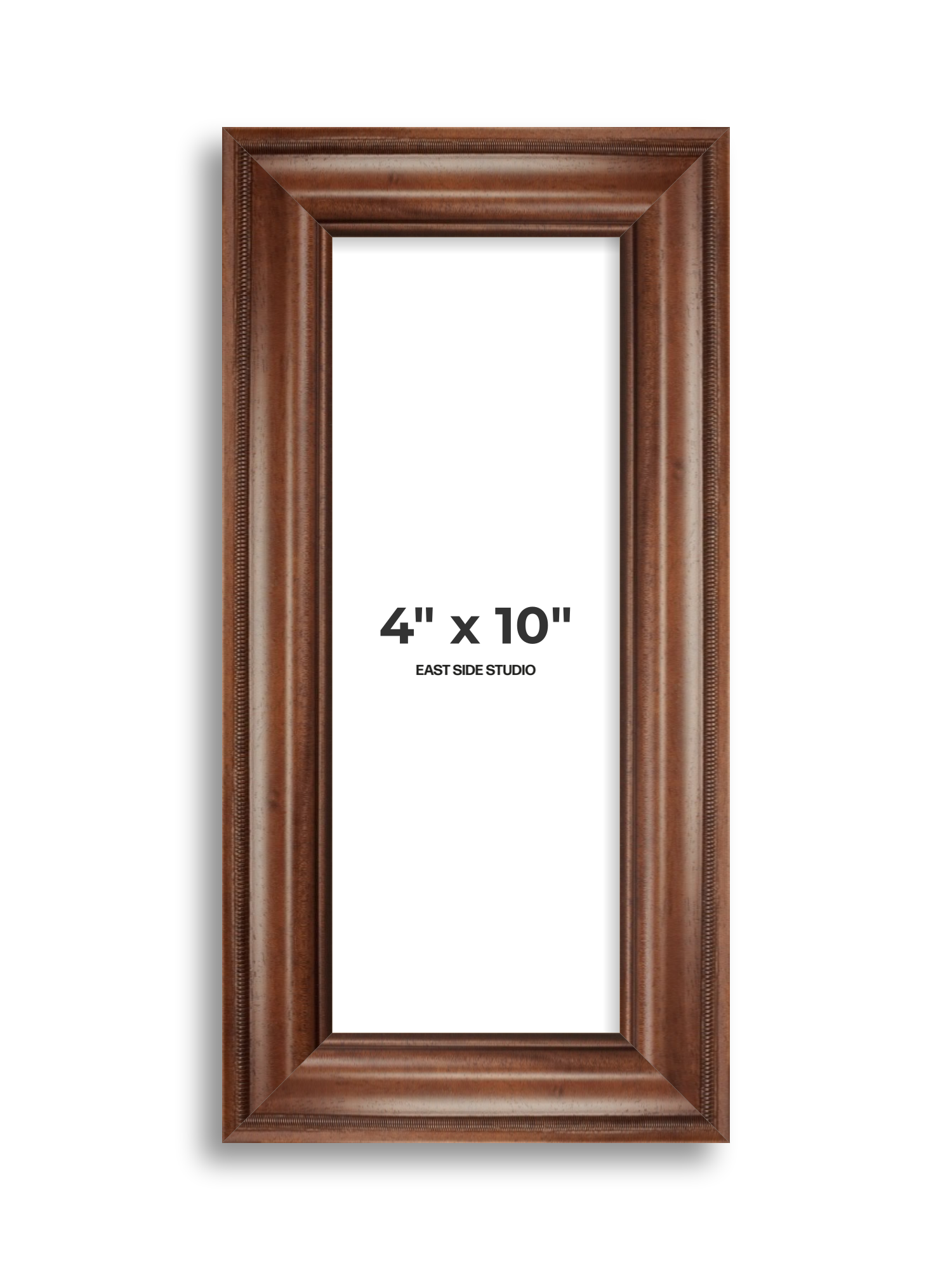 Wide Antique Walnut 4" x 10" picture frame