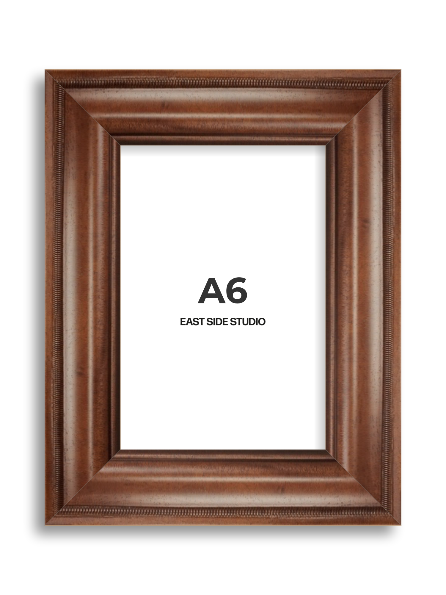 Wide Antique Walnut A6 picture frame