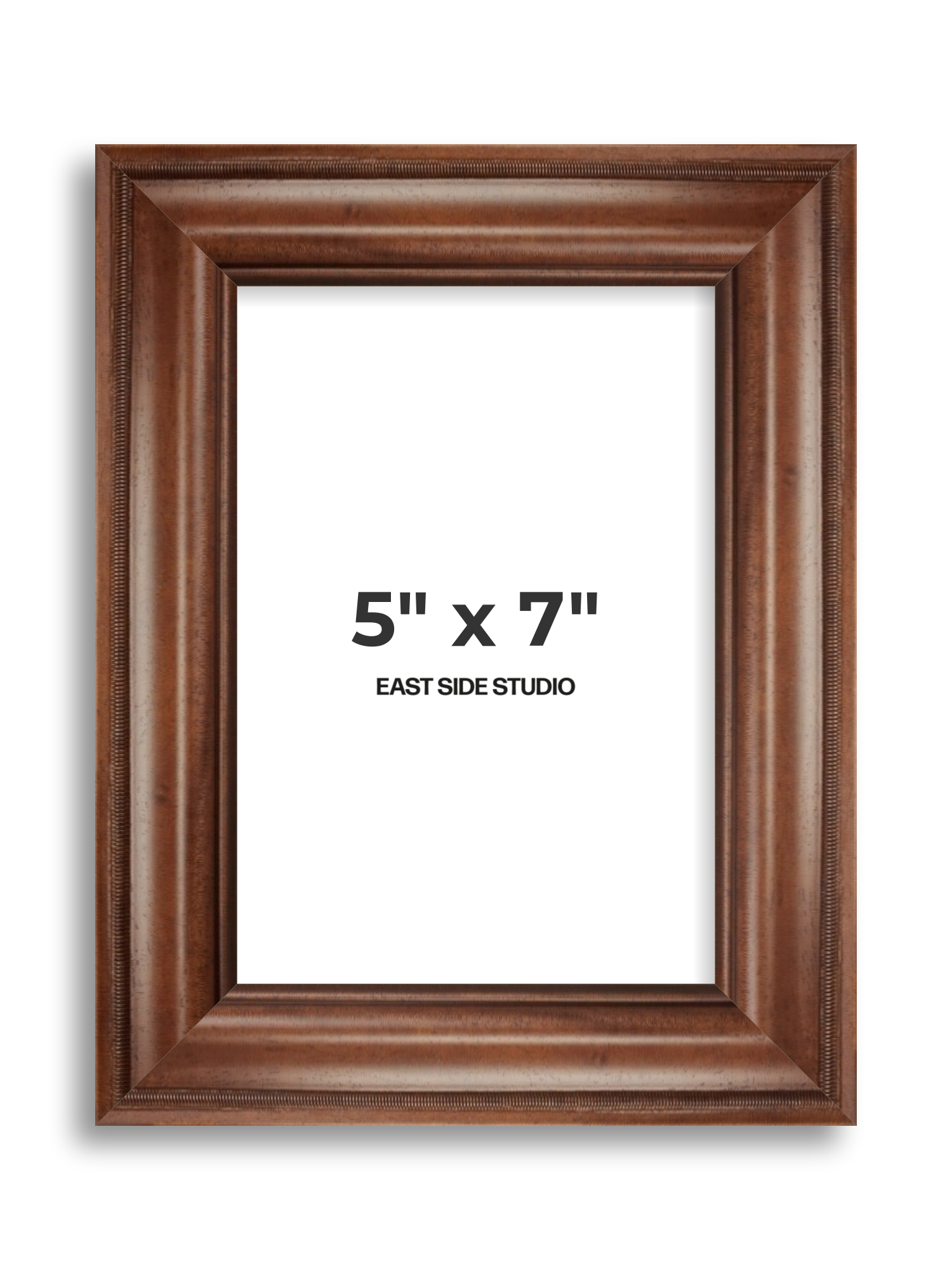 Wide Antique Walnut 5" x 7" picture frame