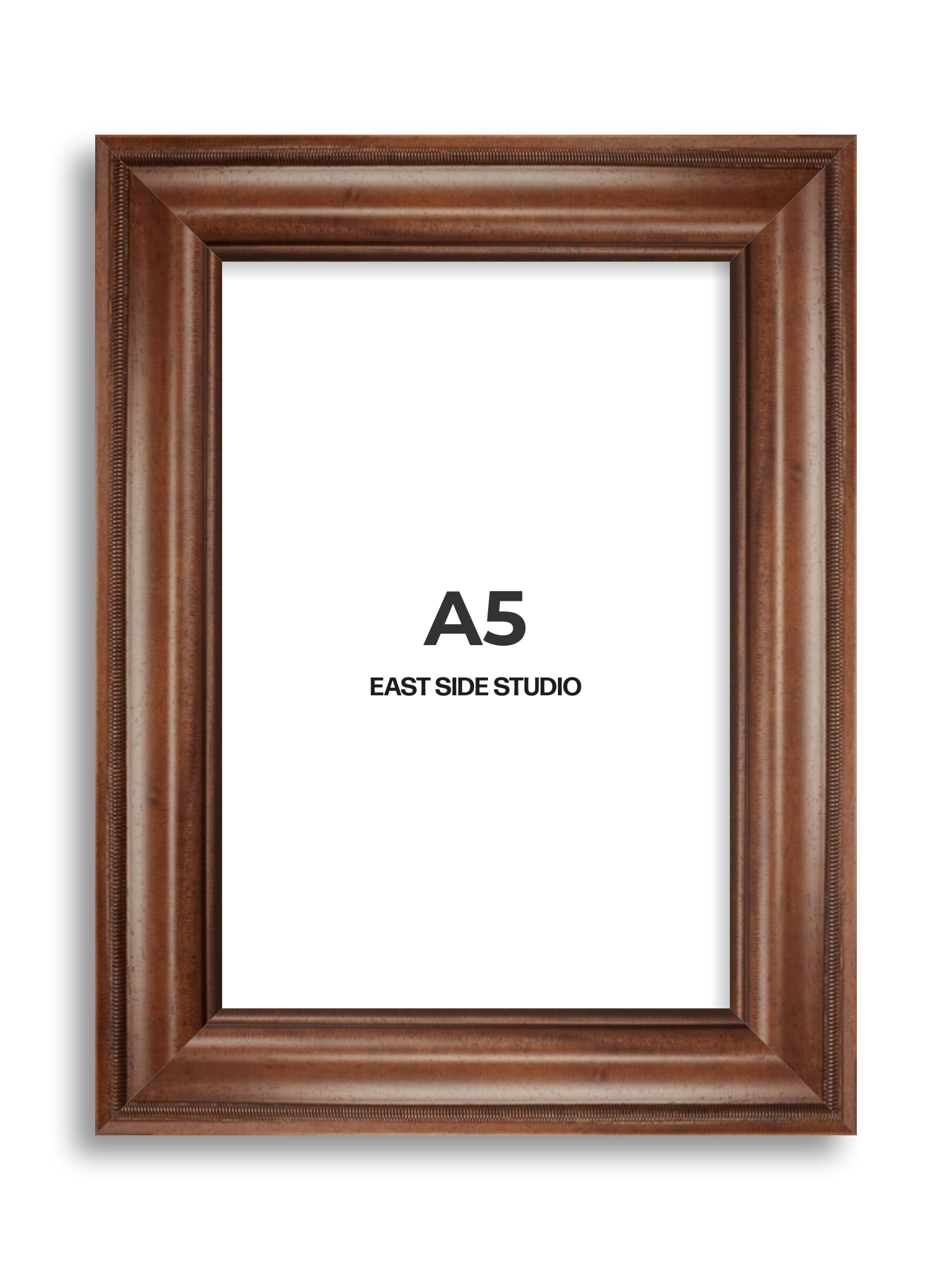 Wide Antique Walnut A5 picture frame