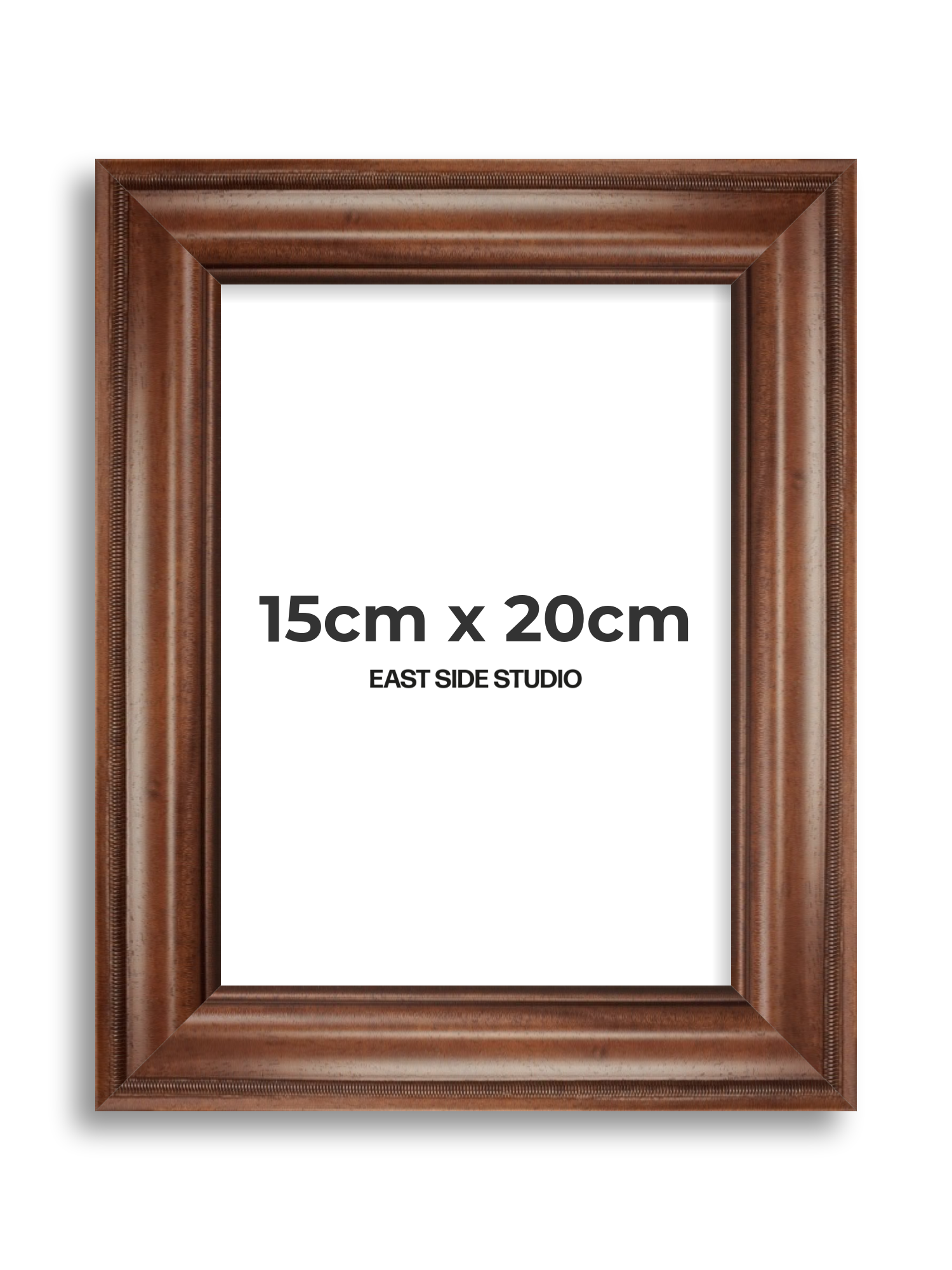 Wide Antique Walnut 15cm x 20cm picture frame