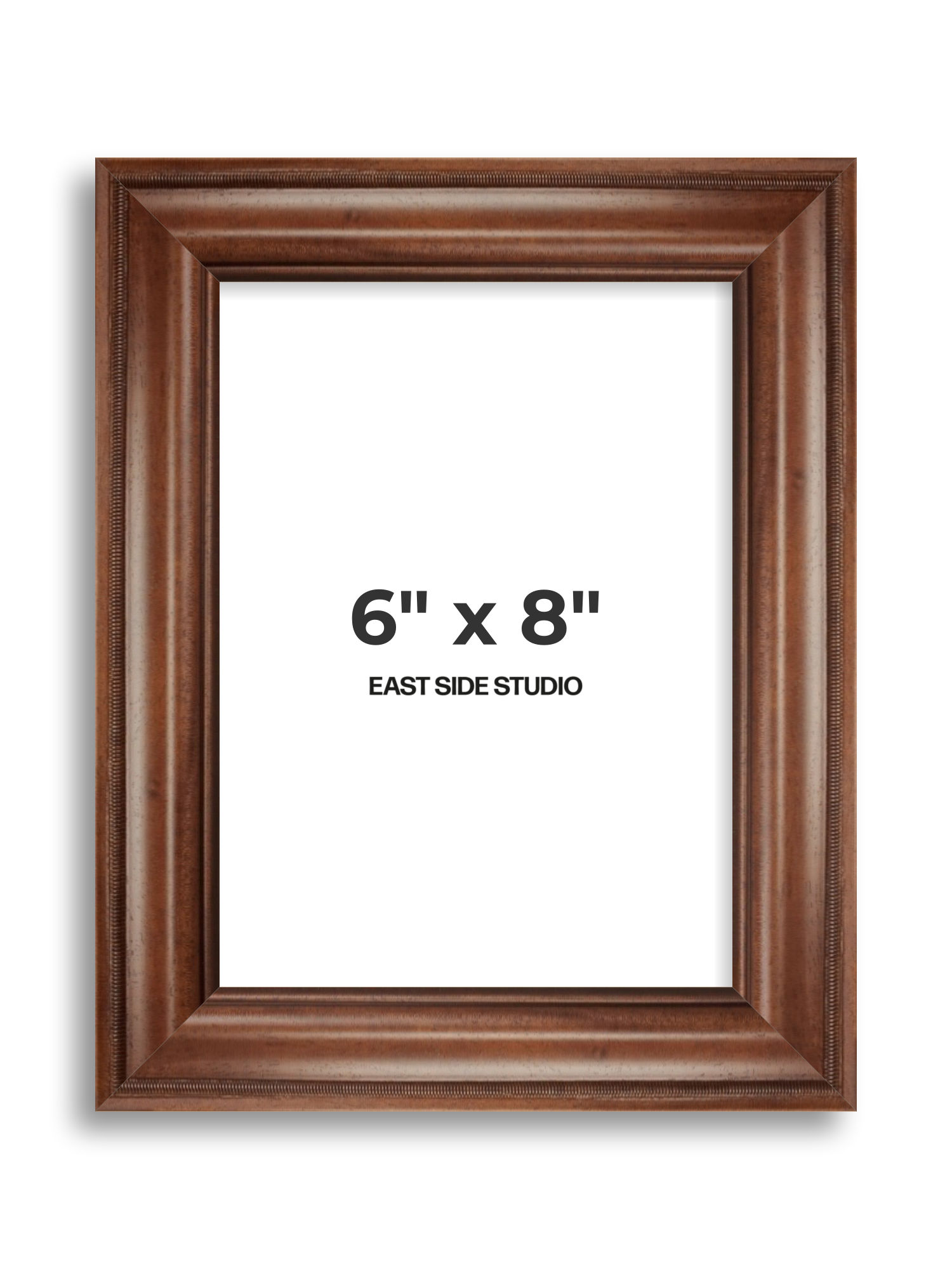 Wide Antique Walnut 6" x 8" picture frame