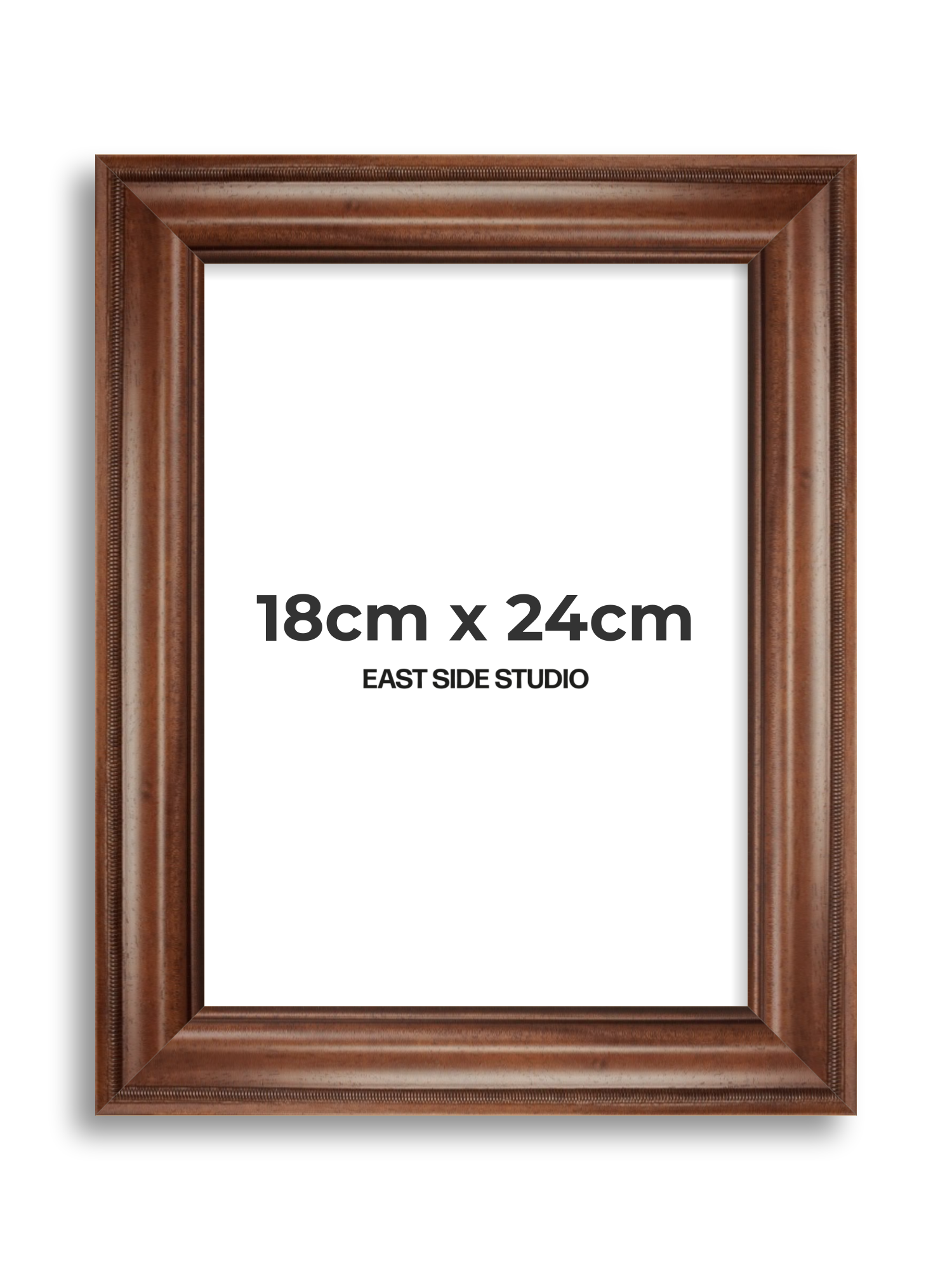 Wide Antique Walnut 18cm x 24cm picture frame