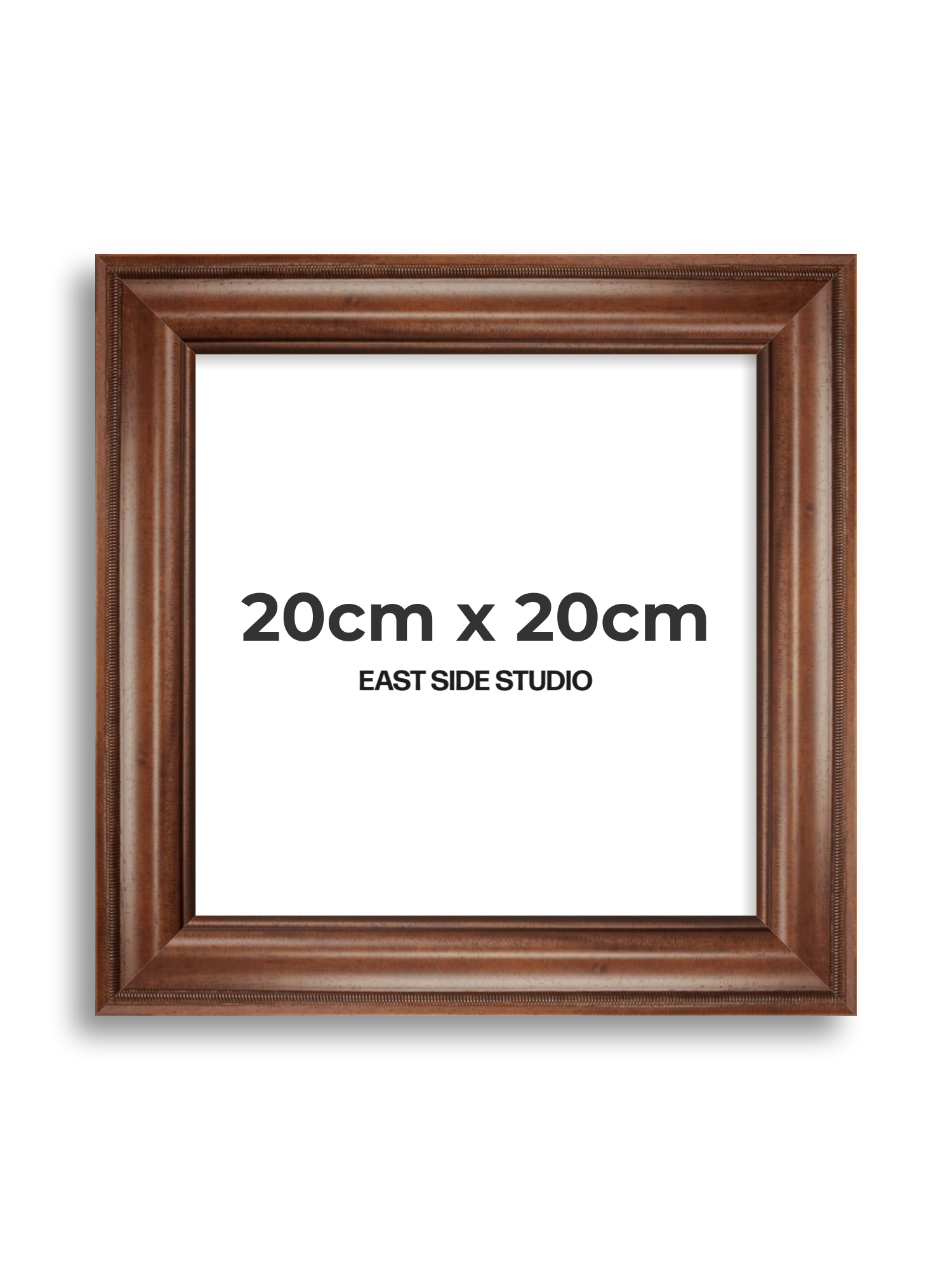 Wide Antique Walnut 20cm x 20cm picture frame