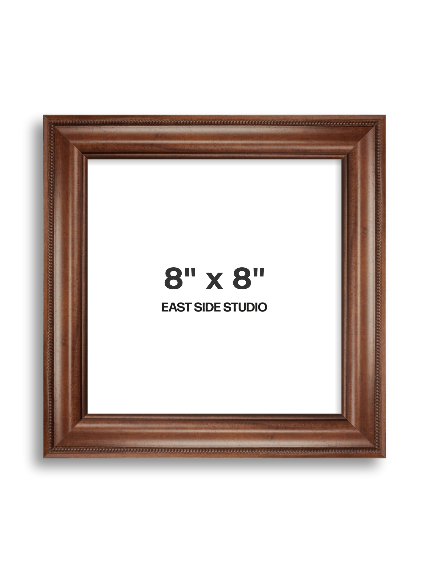 Wide Antique Walnut 8" x 8" picture frame