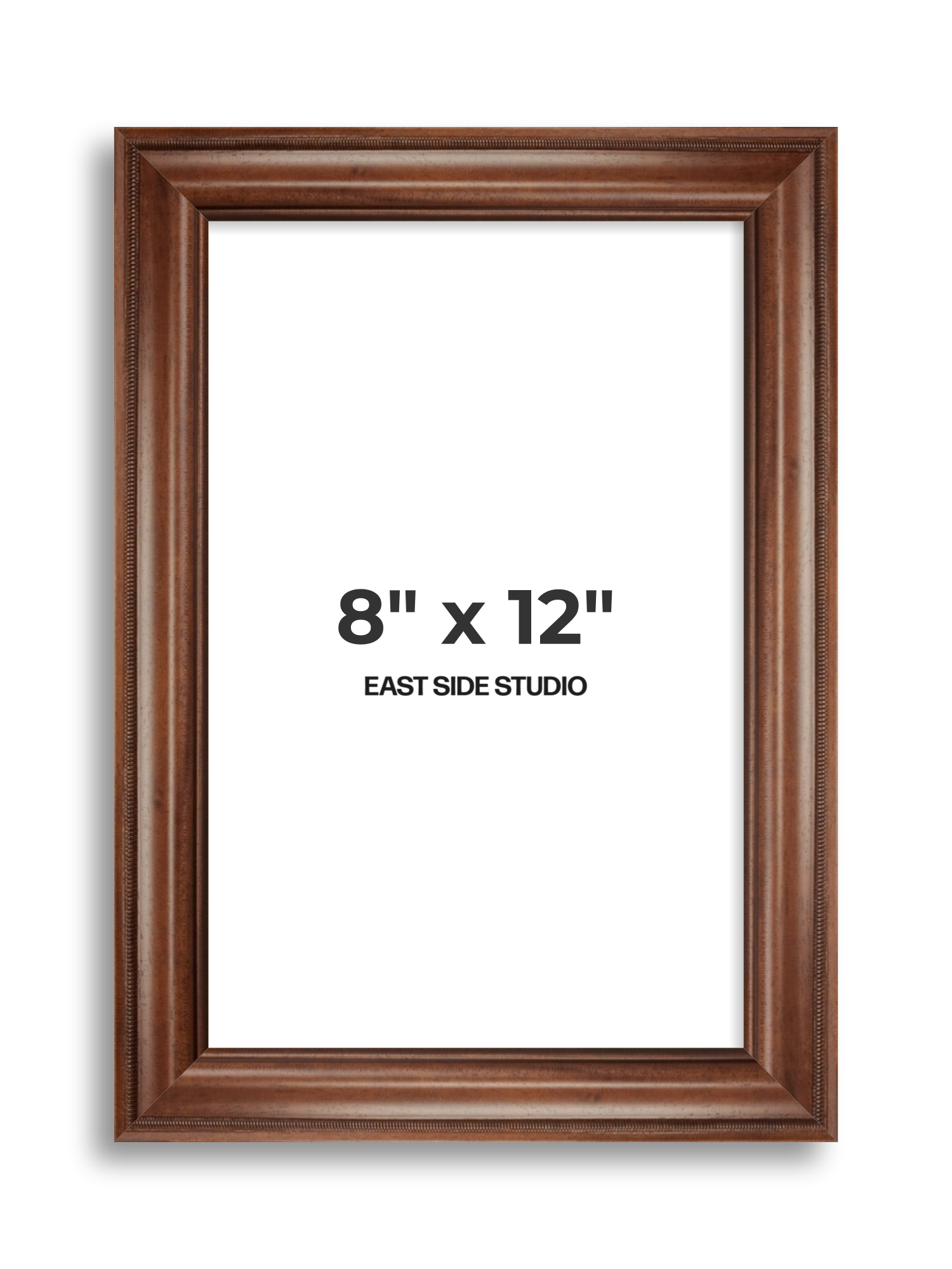 Wide Antique Walnut 8" x 12" picture frame