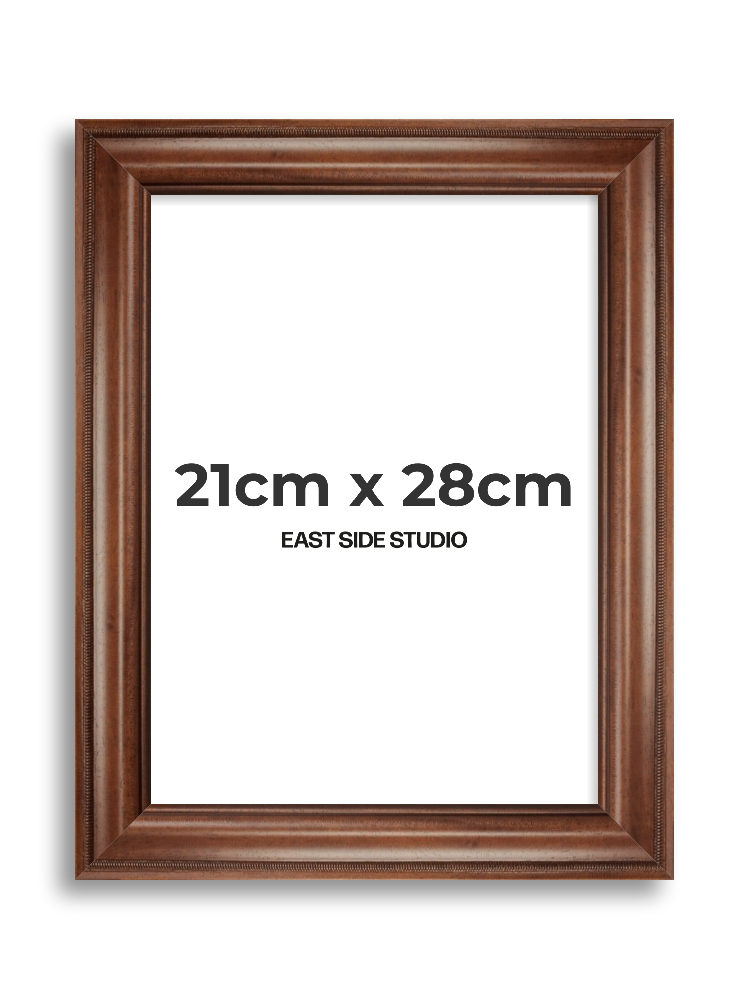 Wide Antique Walnut 21cm x 28cm picture frame