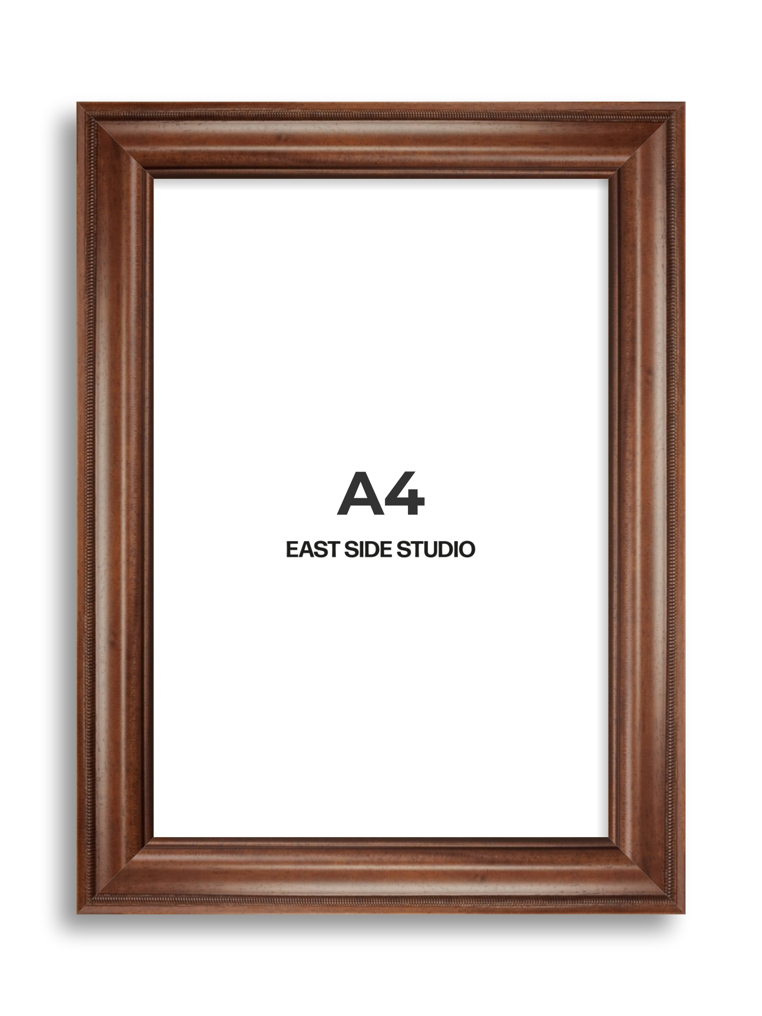 Wide Antique Walnut A4 picture frame