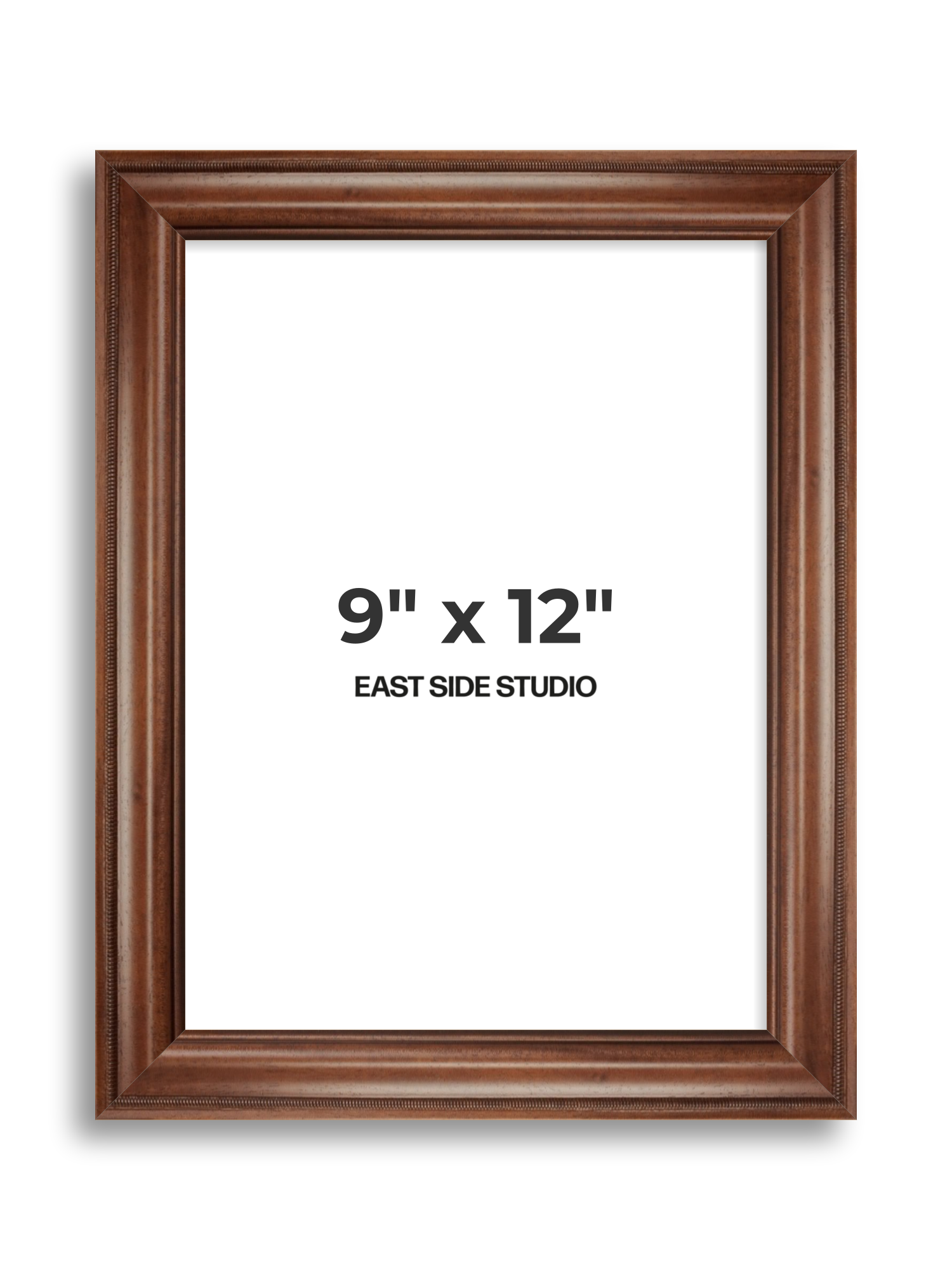 Wide Antique Walnut 9" x 12" picture frame