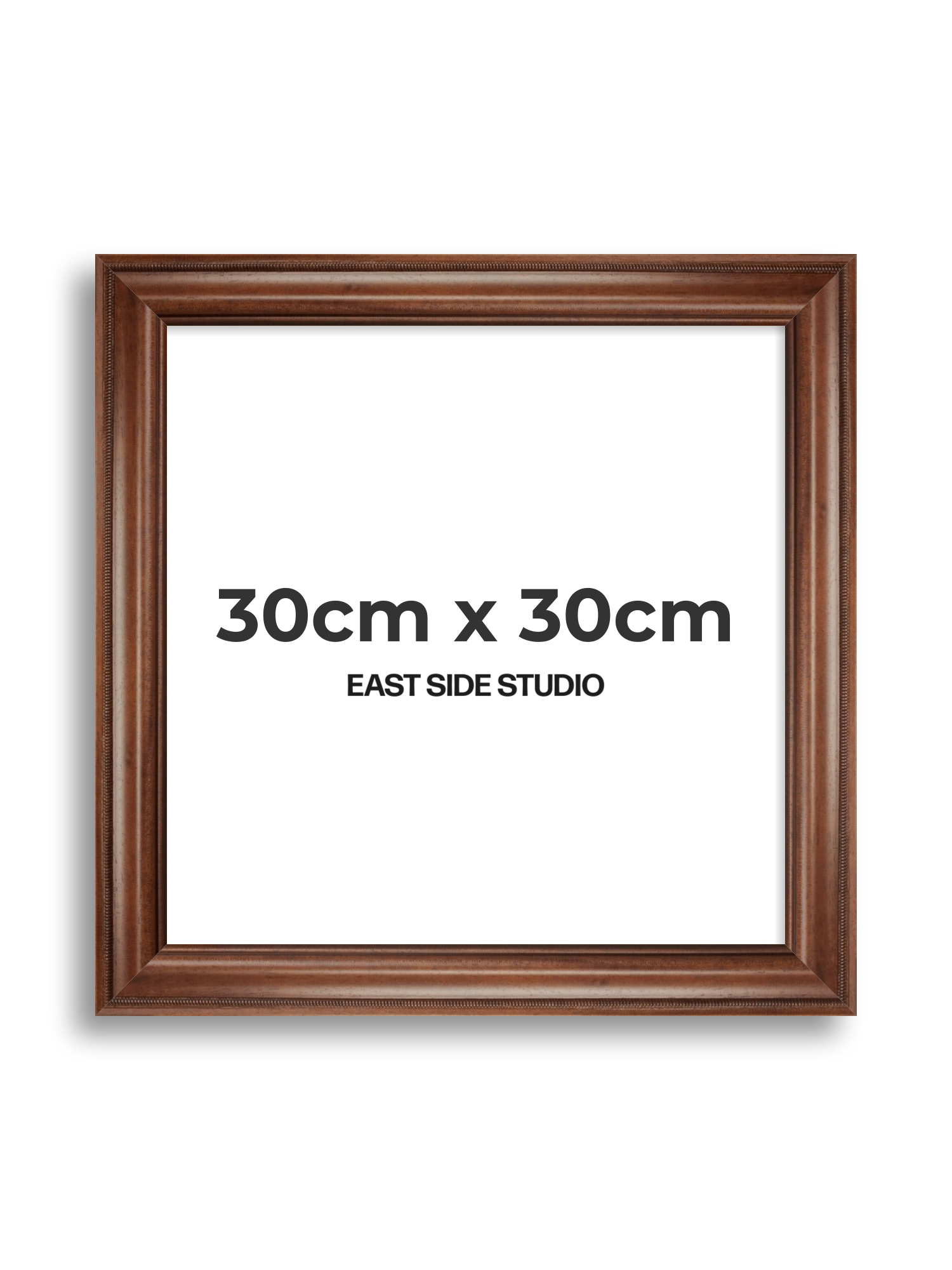 Wide Antique Walnut 30cm x 30cm picture frame
