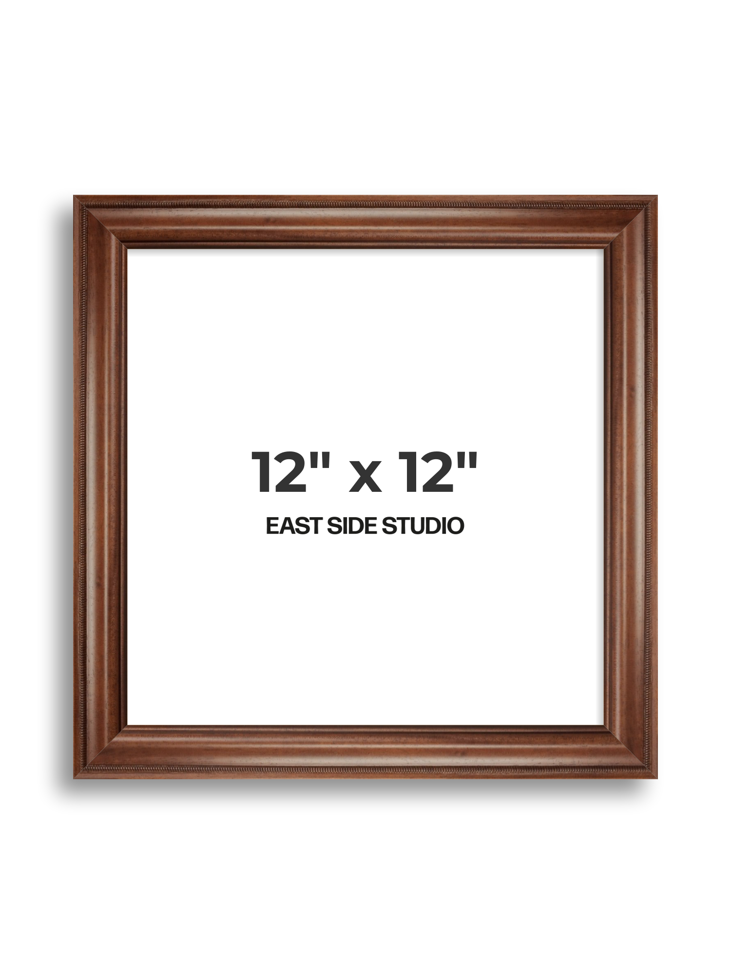 Wide Antique Walnut 12" x 12" picture frame