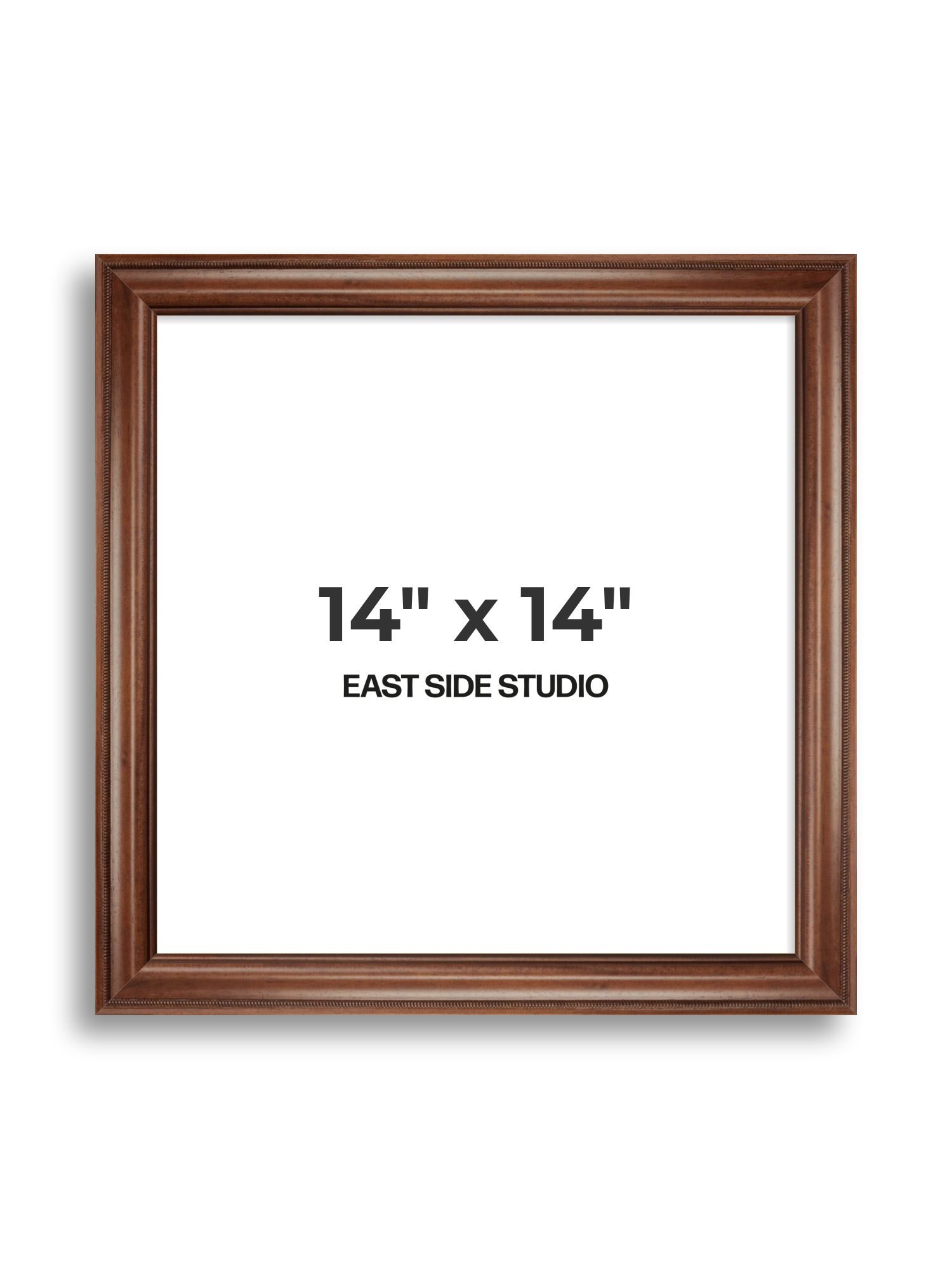 Wide Antique Walnut 14" x 14" picture frame