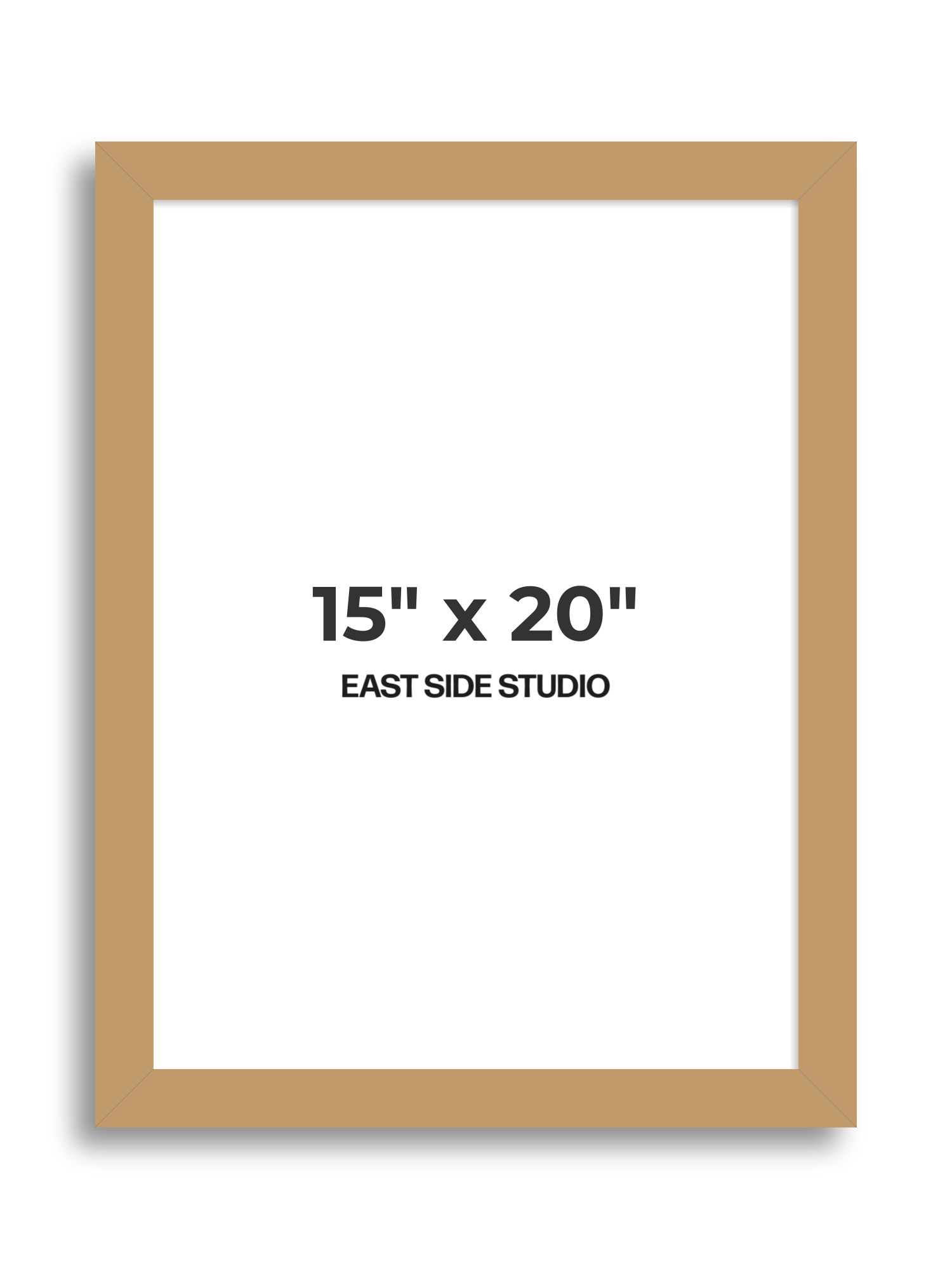Wide Antique Walnut 15" x 20" picture frame