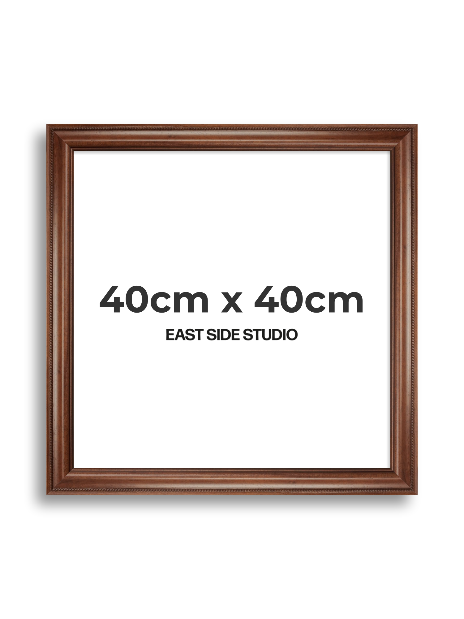 Wide Antique Walnut 40cm x 40cm picture frame