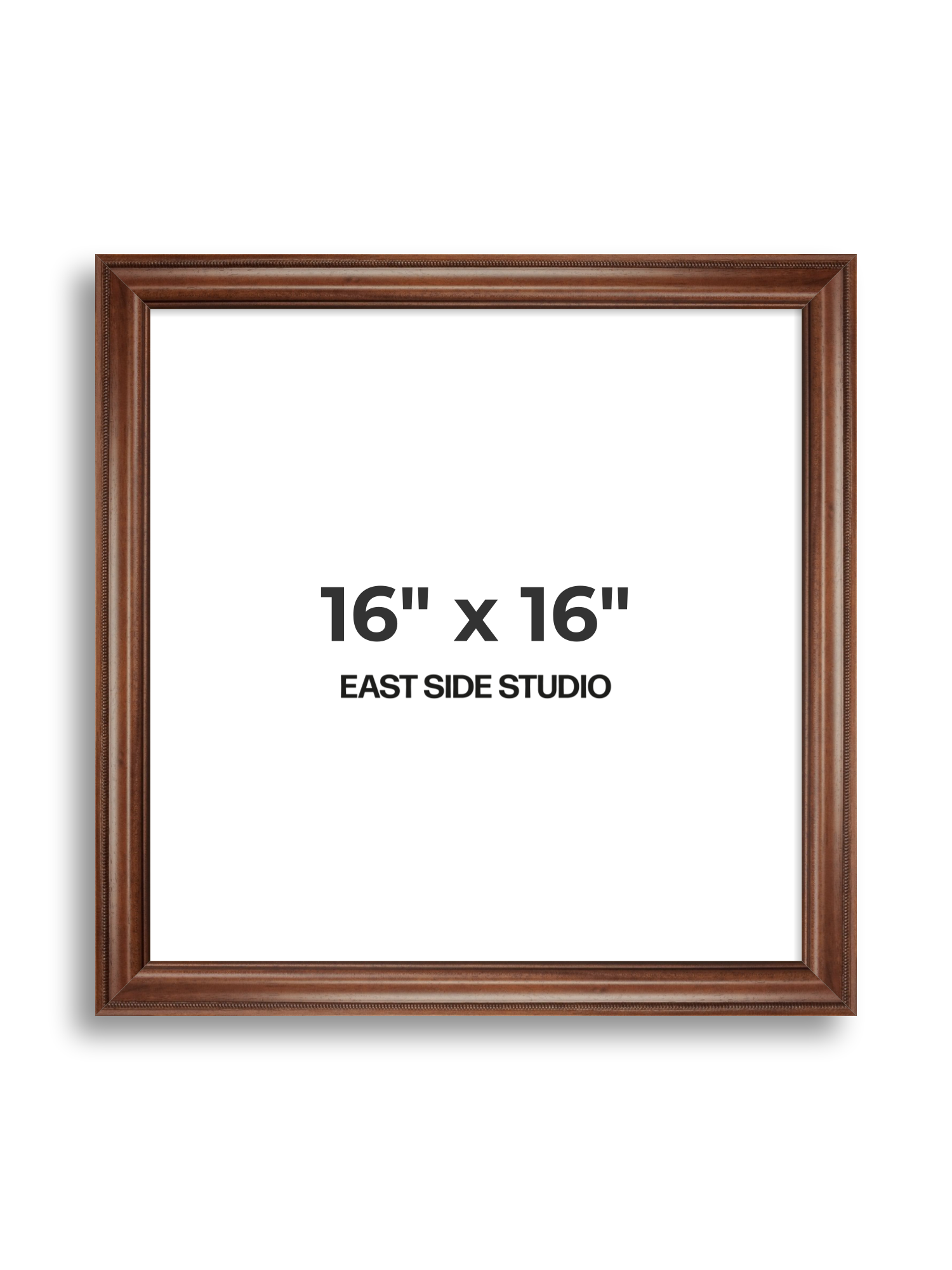 Wide Antique Walnut 16" x 16" picture frame