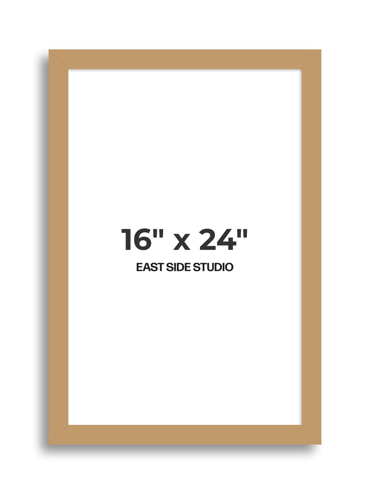 Wide Antique Walnut 16" x 24" picture frame