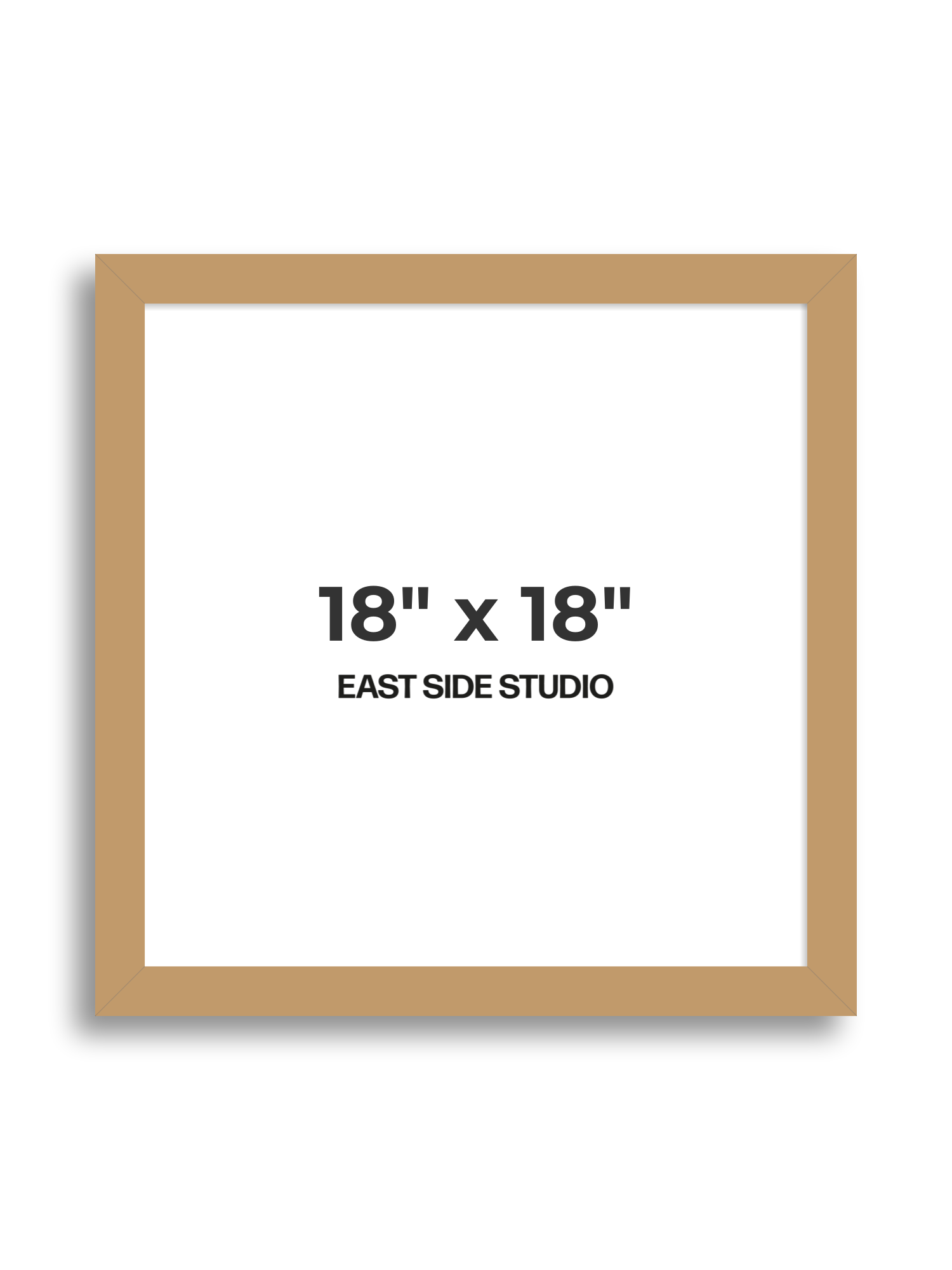 Wide Antique Walnut 18" x 18" picture frame