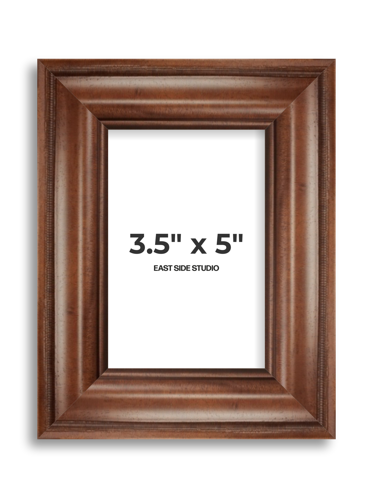 Wide Antique Walnut 3.5" x 5" picture frame