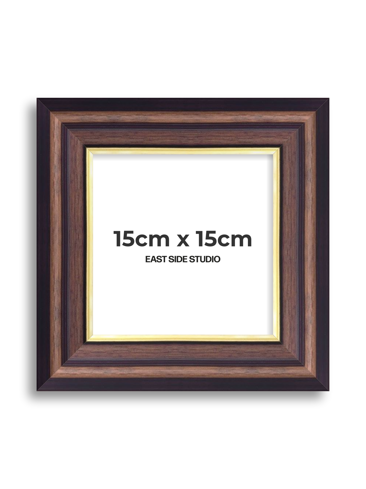 Antique Walnut & Gold 15cm x 15cm picture frame