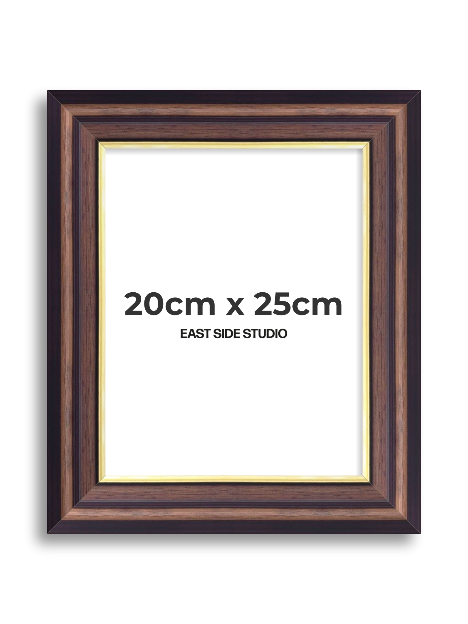 Antique Walnut & Gold 20cm x 25cm picture frame