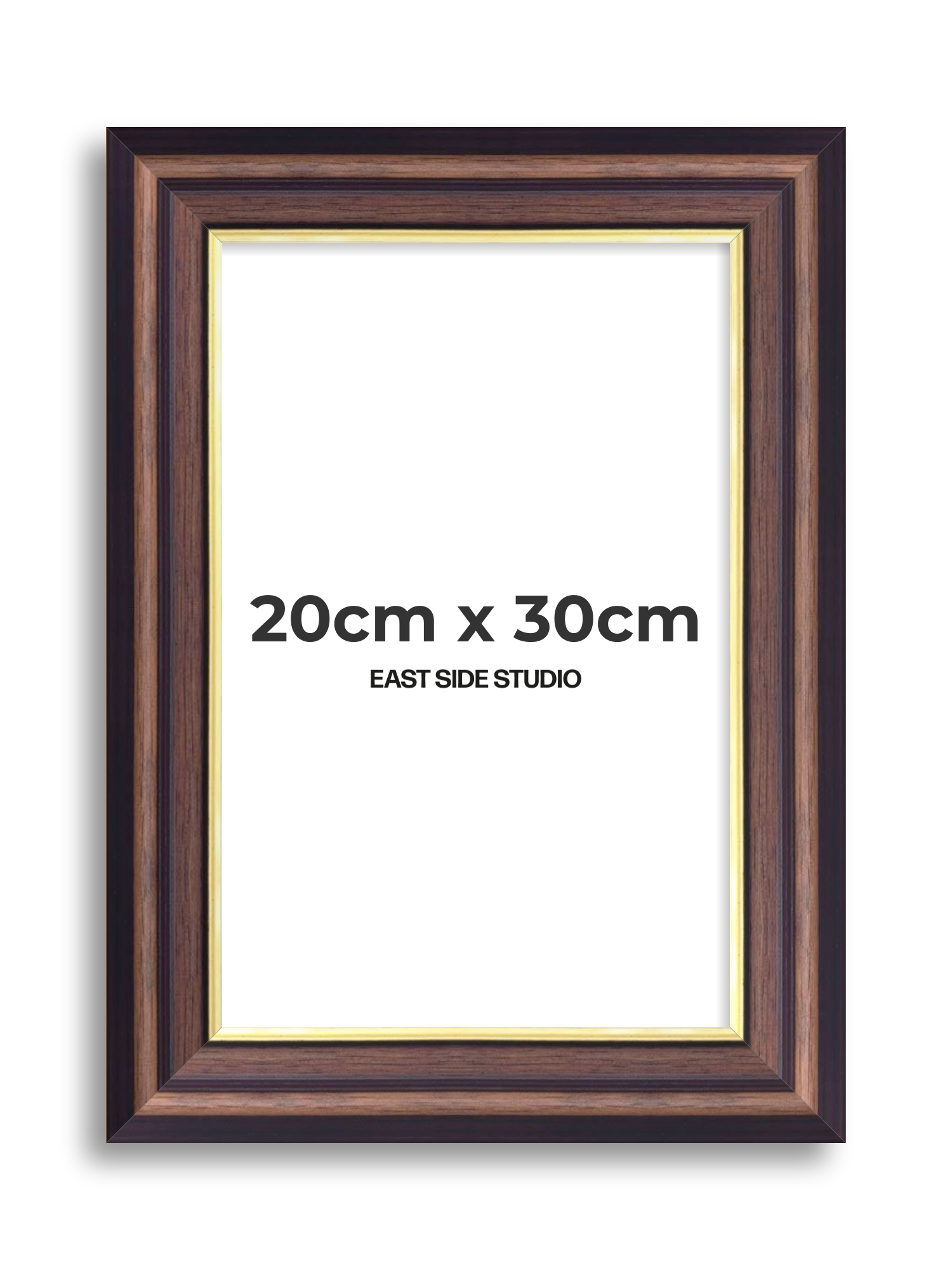Antique Walnut & Gold 20cm x 30cm picture frame