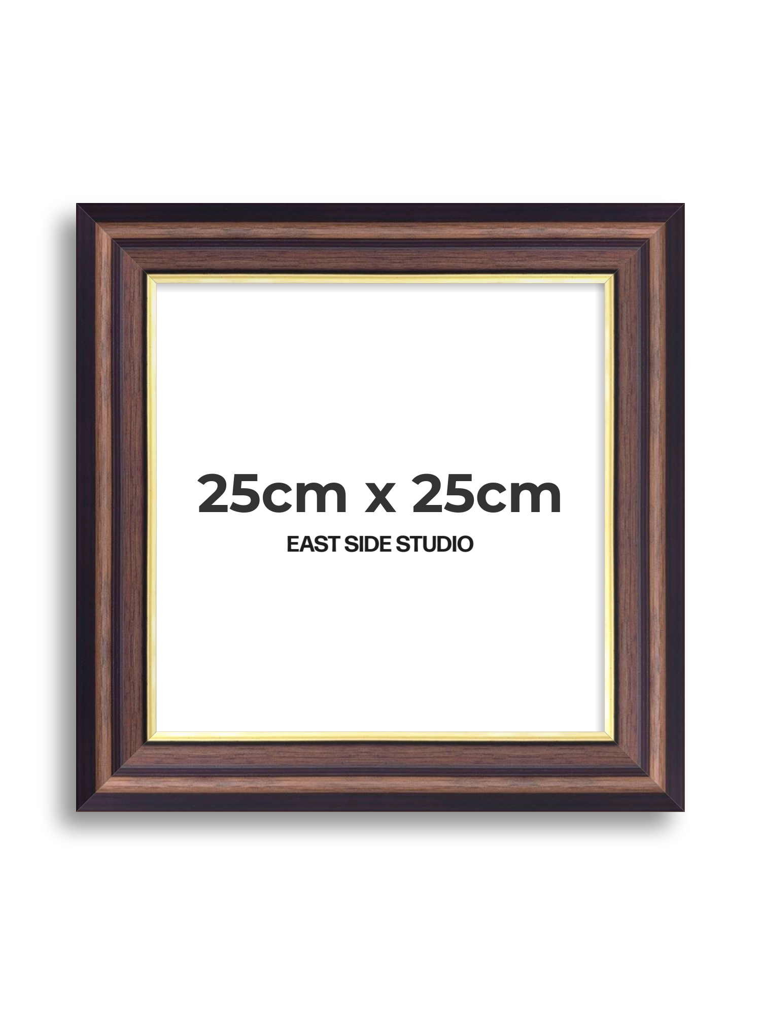 Antique Walnut & Gold 25cm x 25cm picture frame