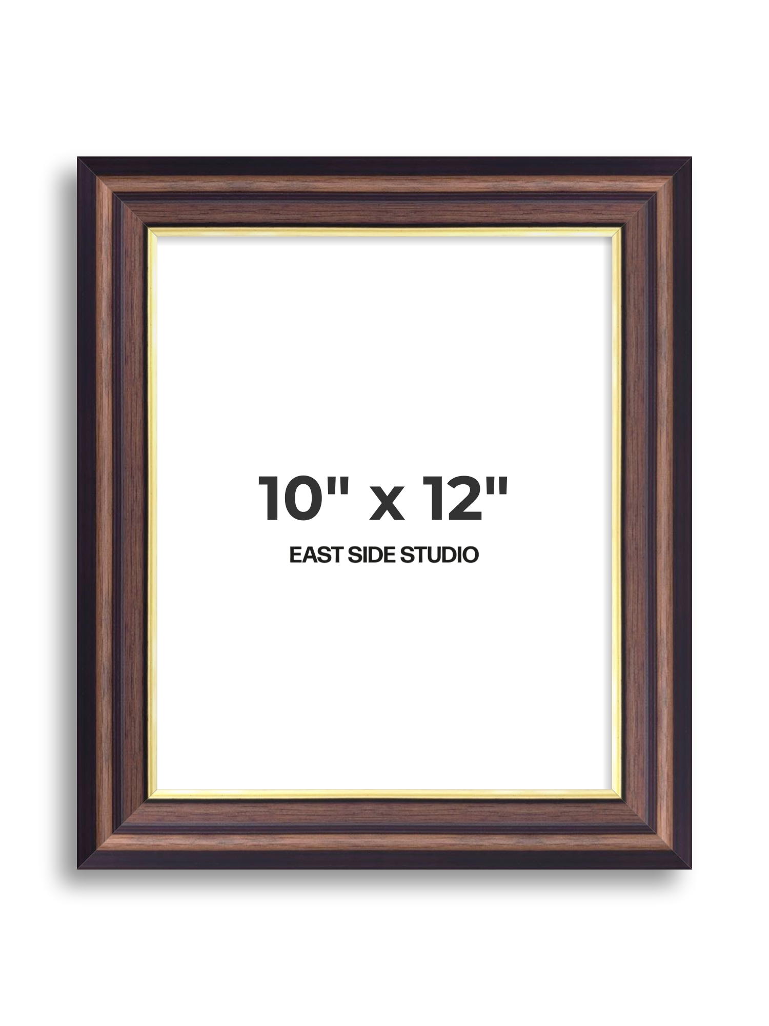 Antique Walnut & Gold 10" x 12" picture frame