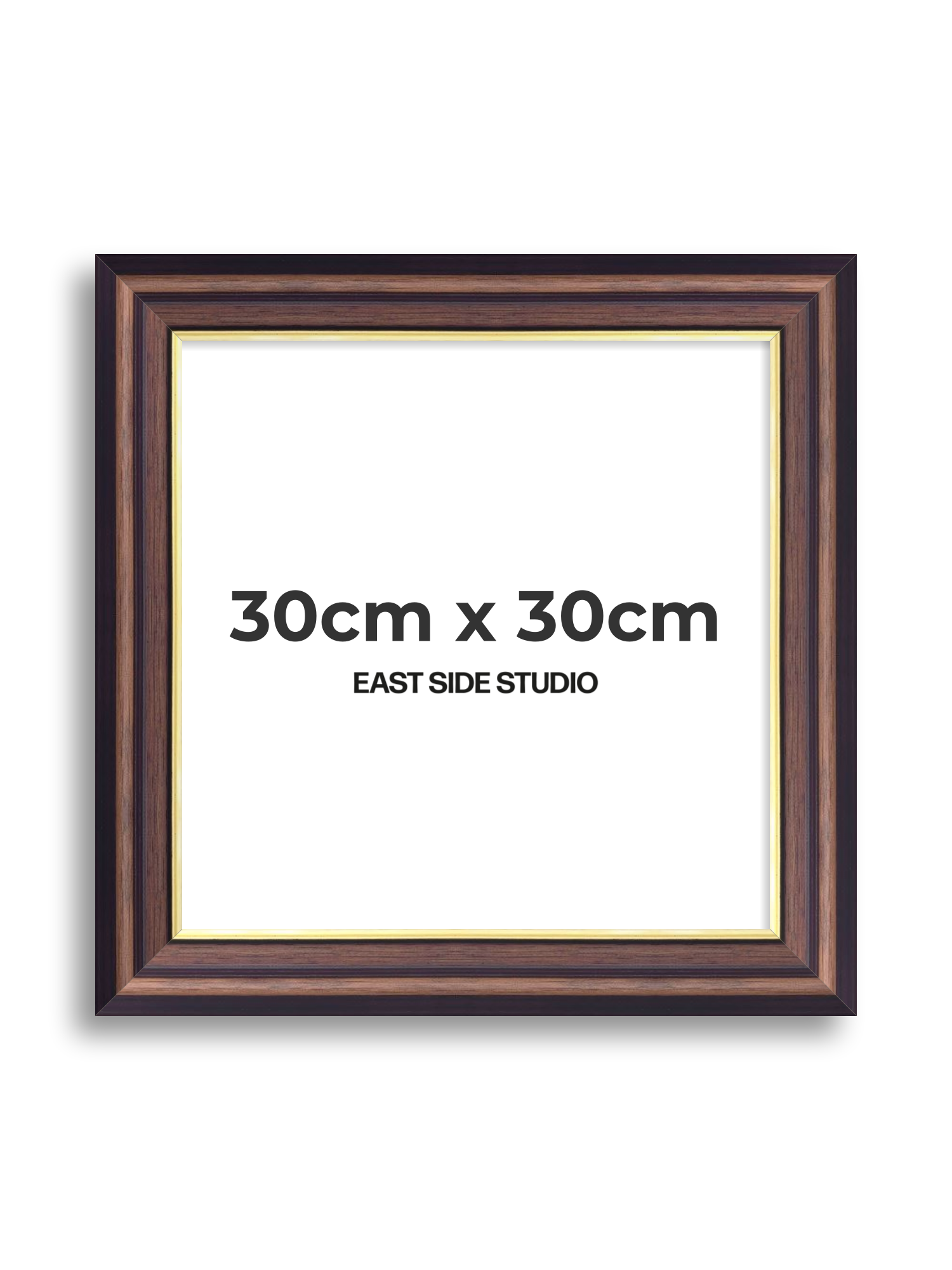 Antique Walnut & Gold 30cm x 30cm picture frame