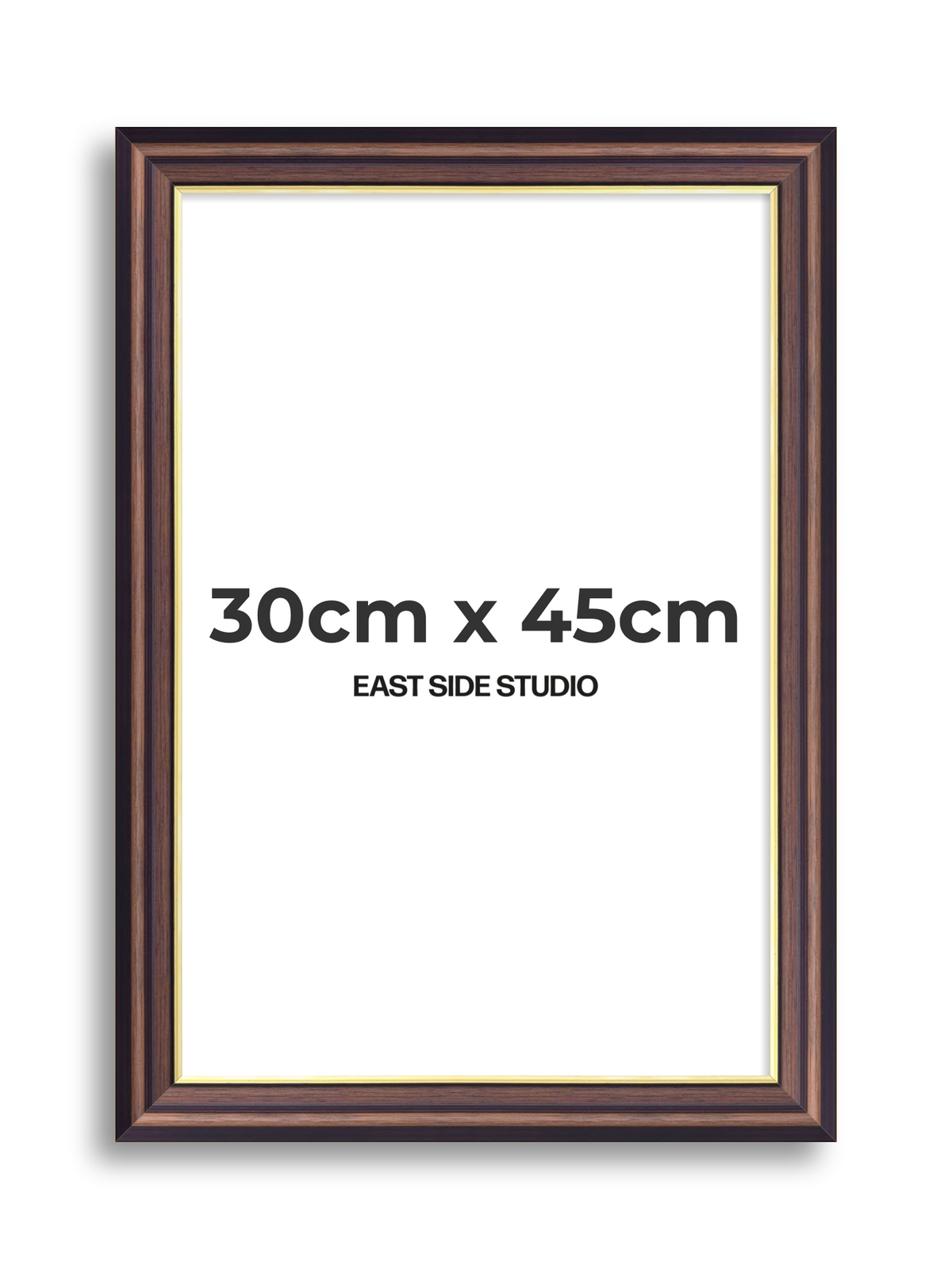 Antique Walnut & Gold 30cm x 45cm picture frame