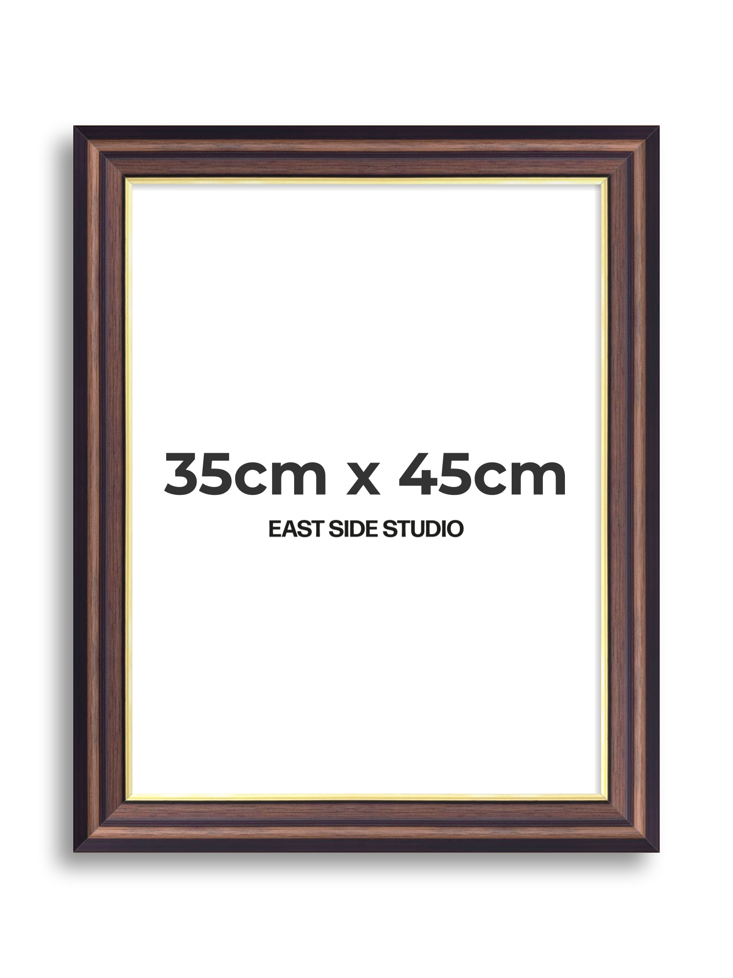 Antique Walnut & Gold 35cm x 45cm picture frame
