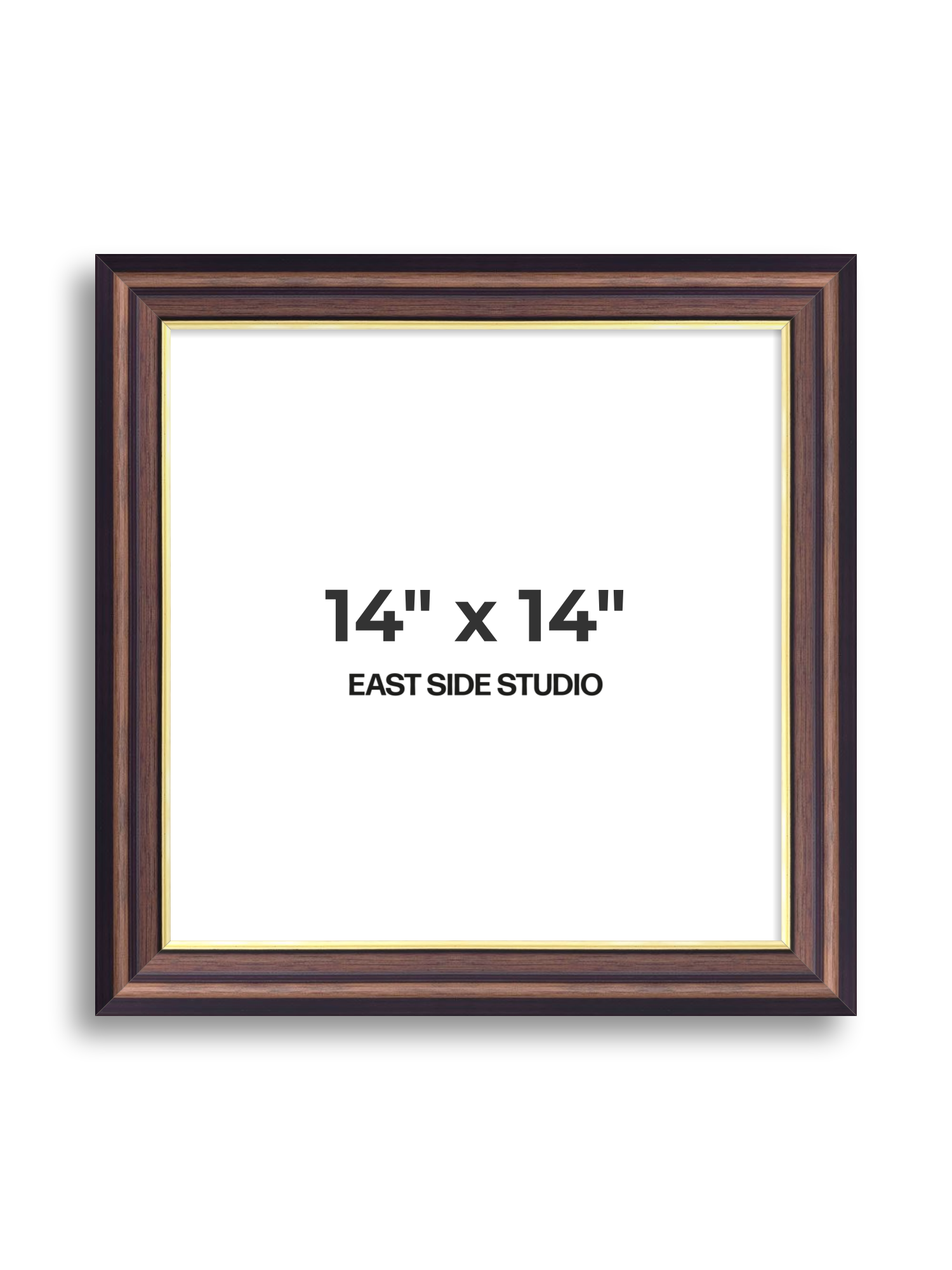 Antique Walnut & Gold 14" x 14" picture frame