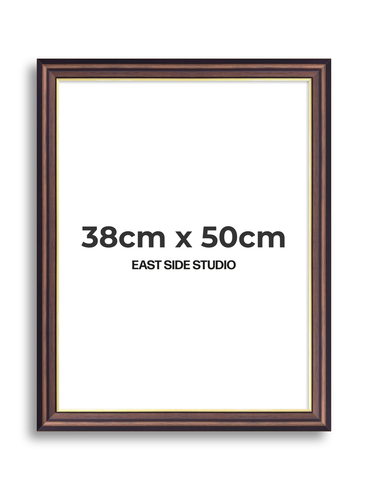 Antique Walnut & Gold 38cm x 50cm picture frame