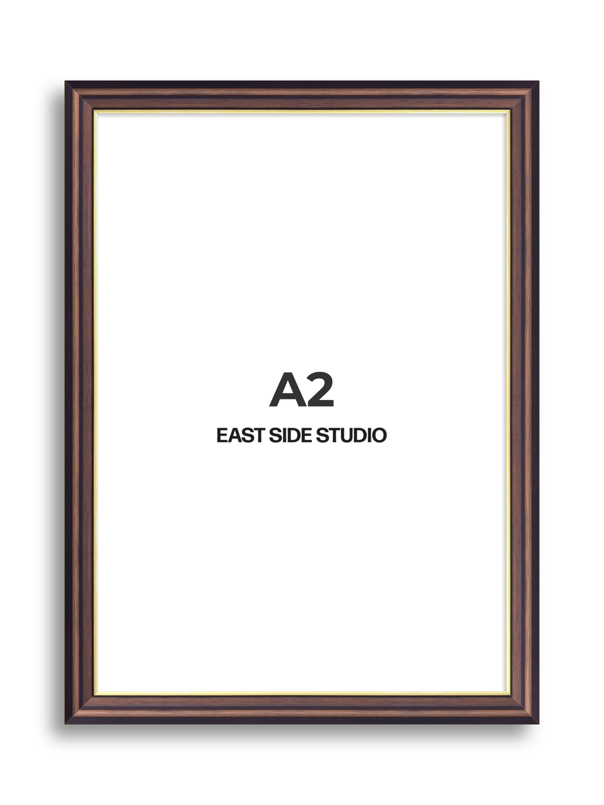 Antique Walnut & Gold A2 picture frame