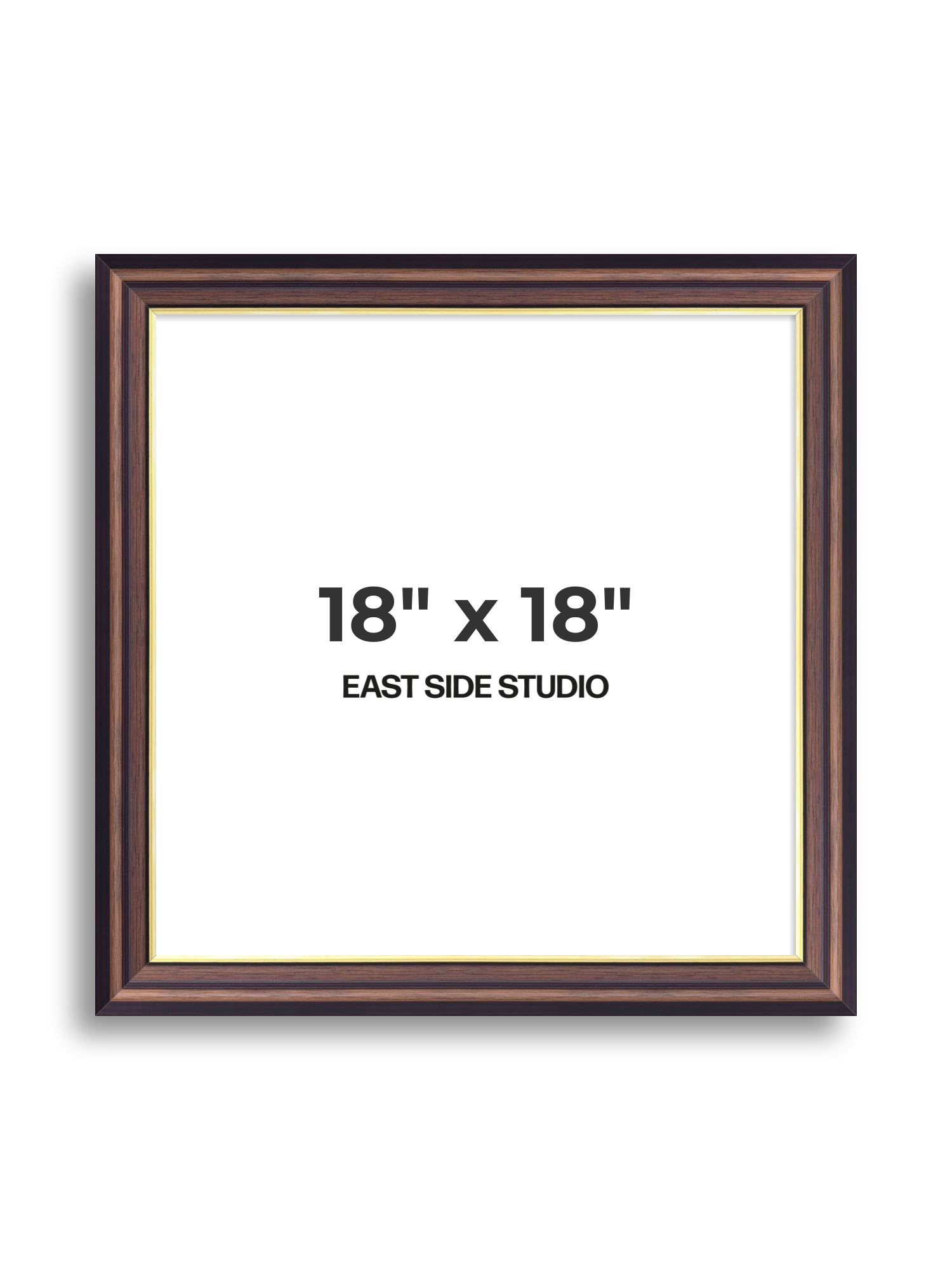 Antique Walnut & Gold 18" x 18" picture frame