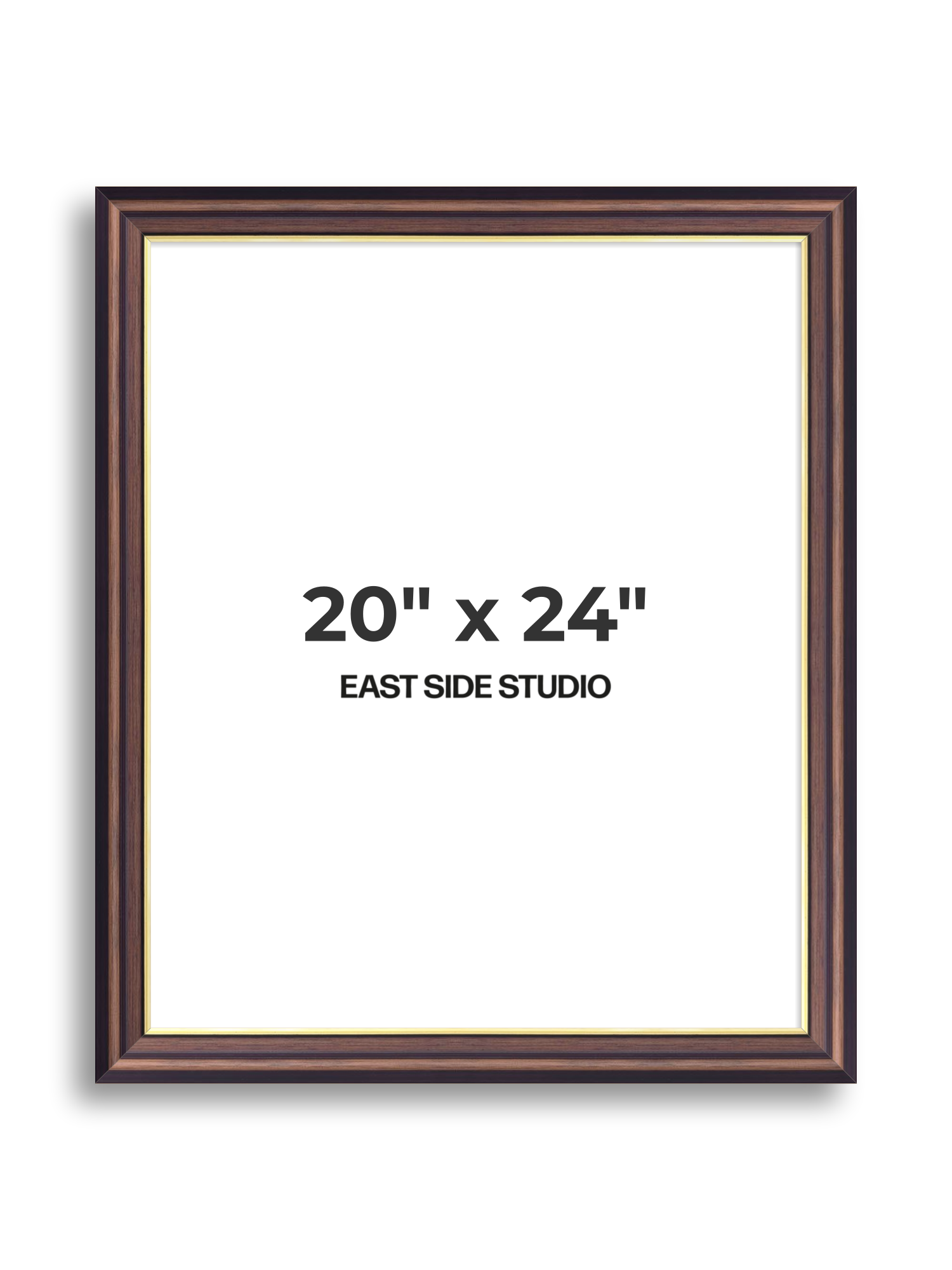 Antique Walnut & Gold 20" x 24" picture frame