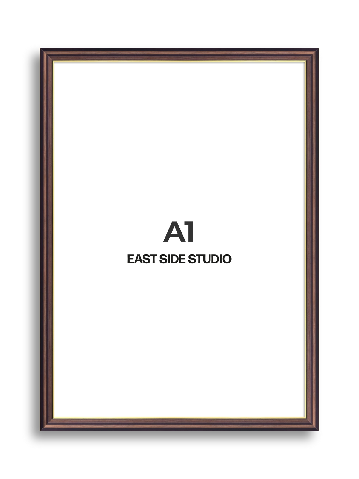 Antique Walnut & Gold A1 picture frame