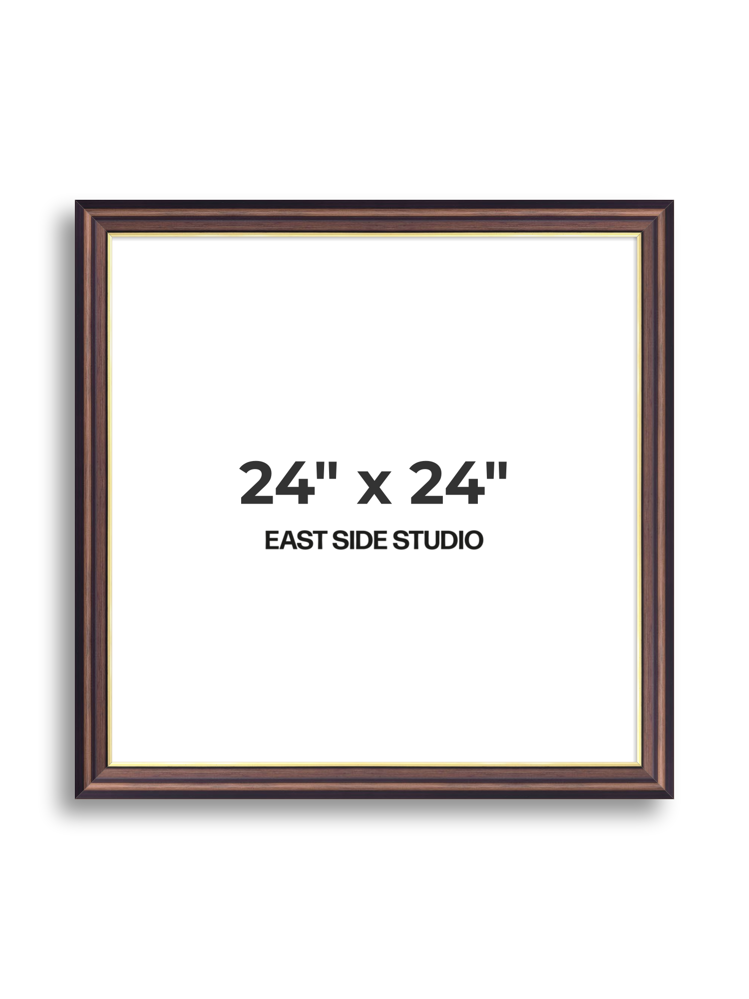 Antique Walnut & Gold 24" x 24" picture frame