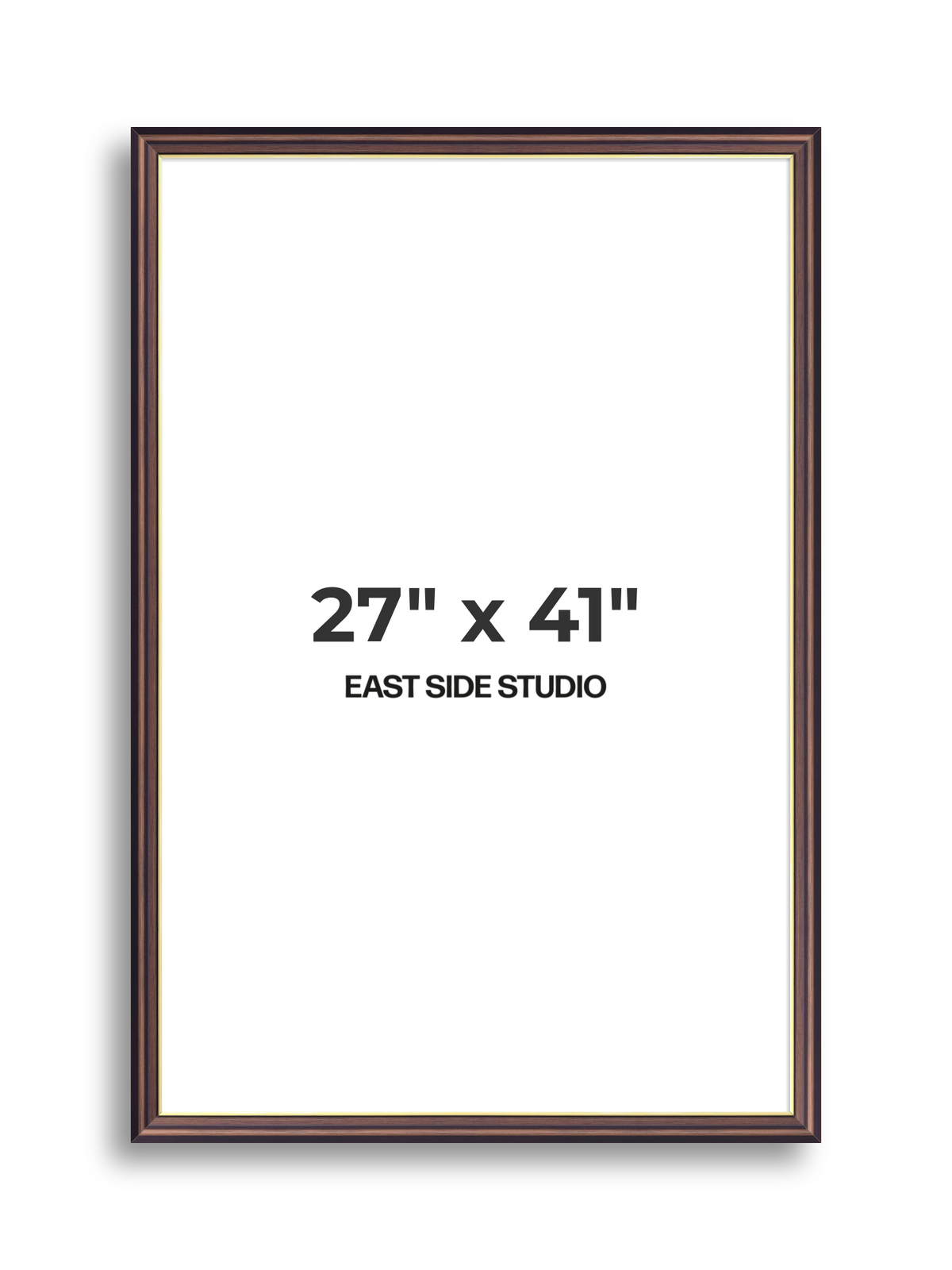 Antique Walnut & Gold 27" x 41" picture frame