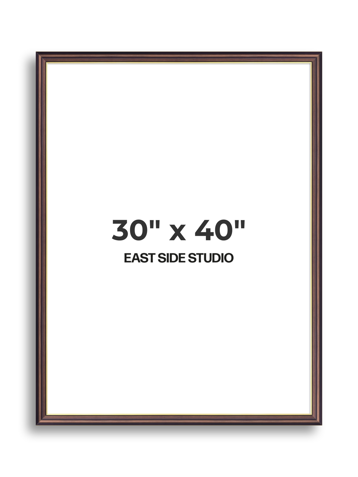 Antique Walnut & Gold 30" x 40" picture frame