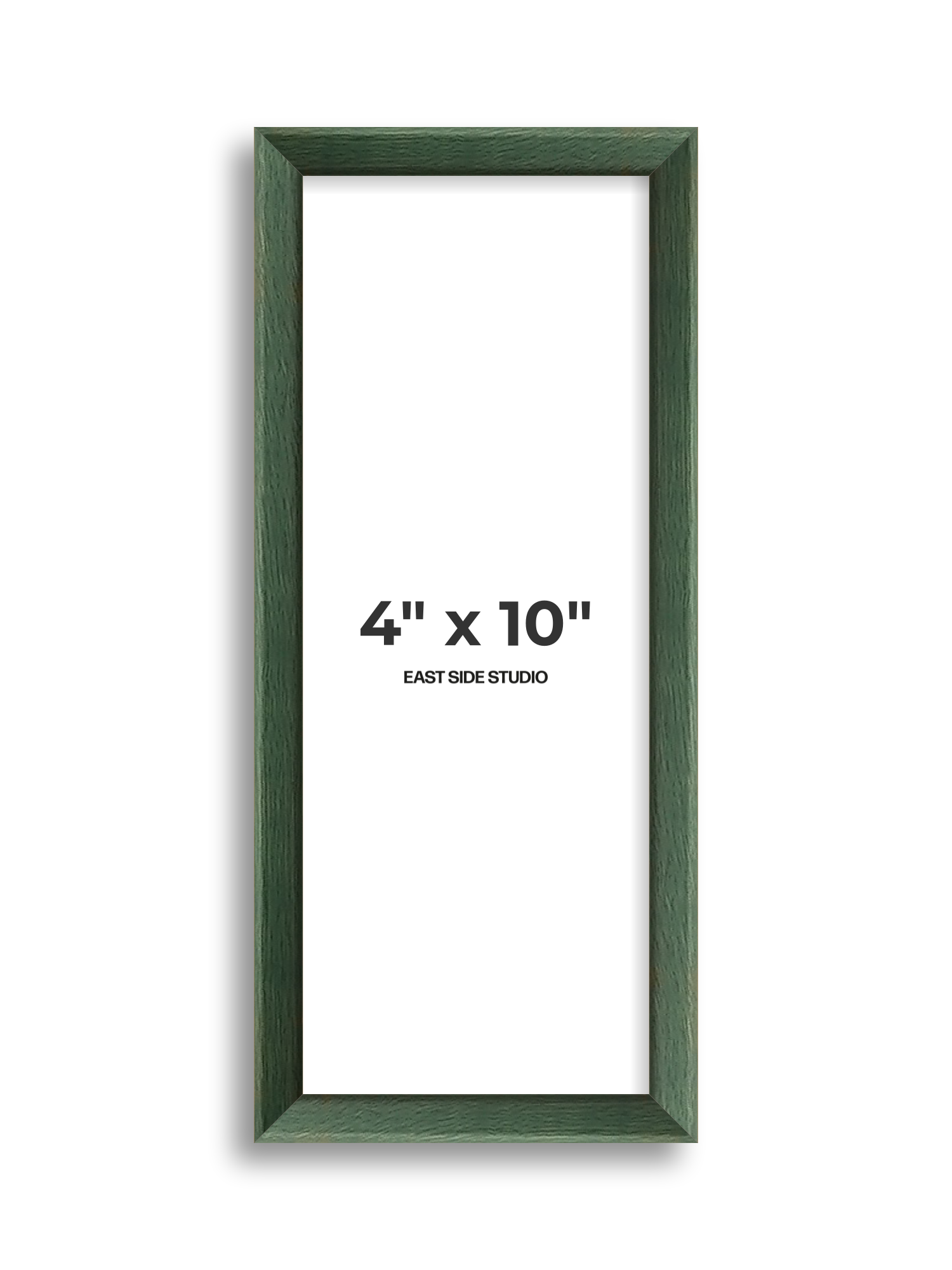 Forest Green Stain 4" x 10" picture frame